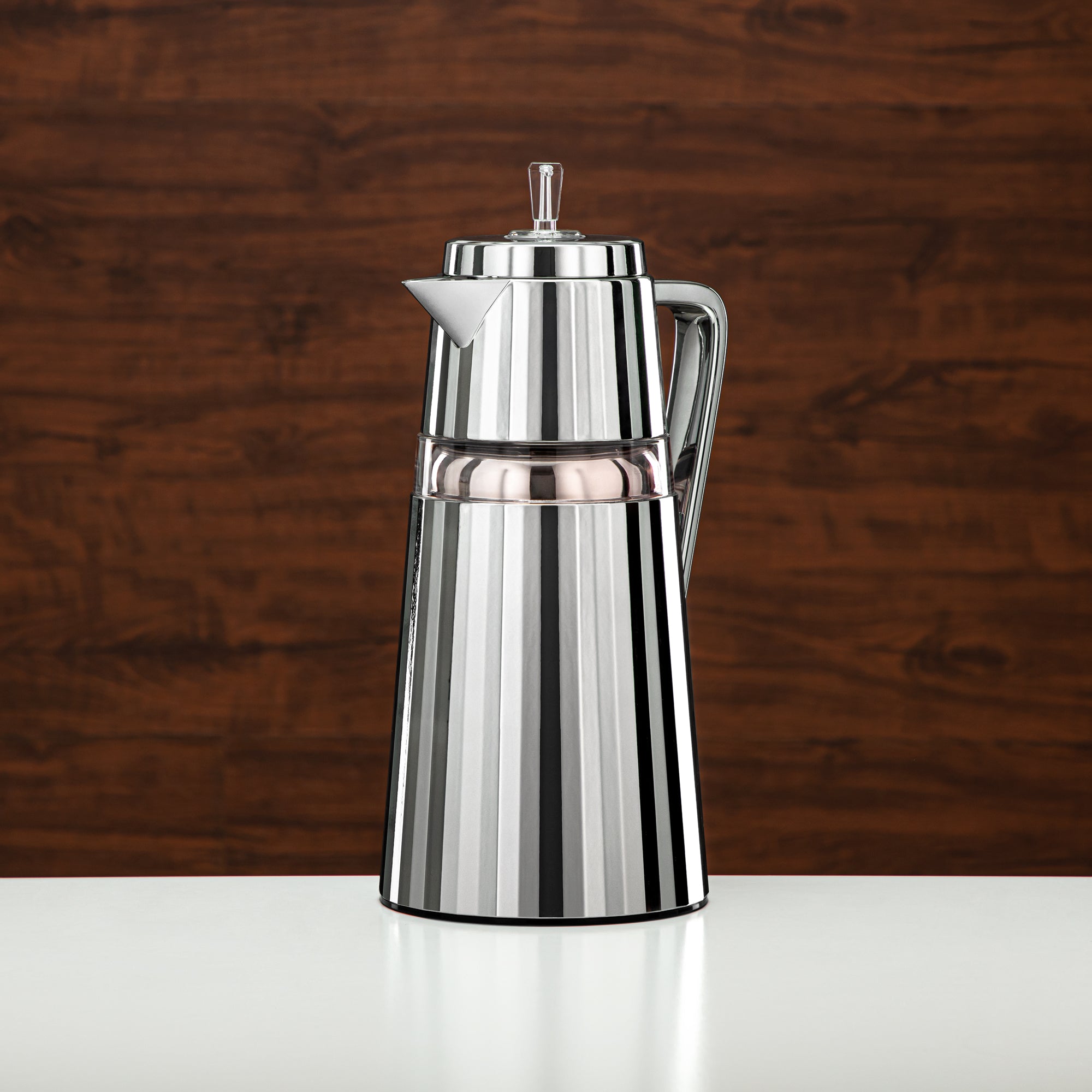 Almarjan 2 Pieces Vacuum Flask Set Silver & Transparent - C77-SCAC