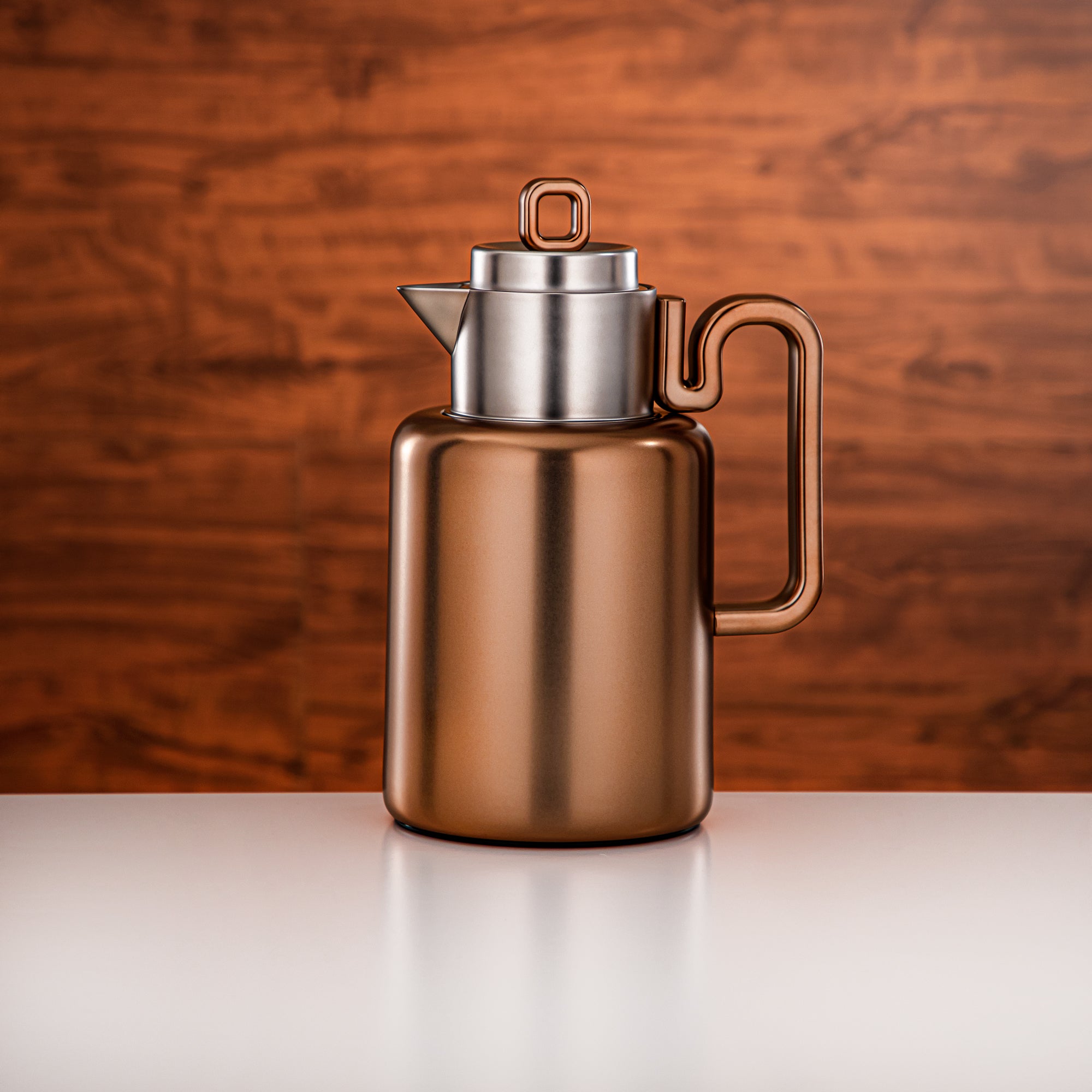 Almarjan Vacuum flask Set 0.5 liter + 1 liter matt rose gold & matt nickel (FG815-050/100 MRG/MNI)