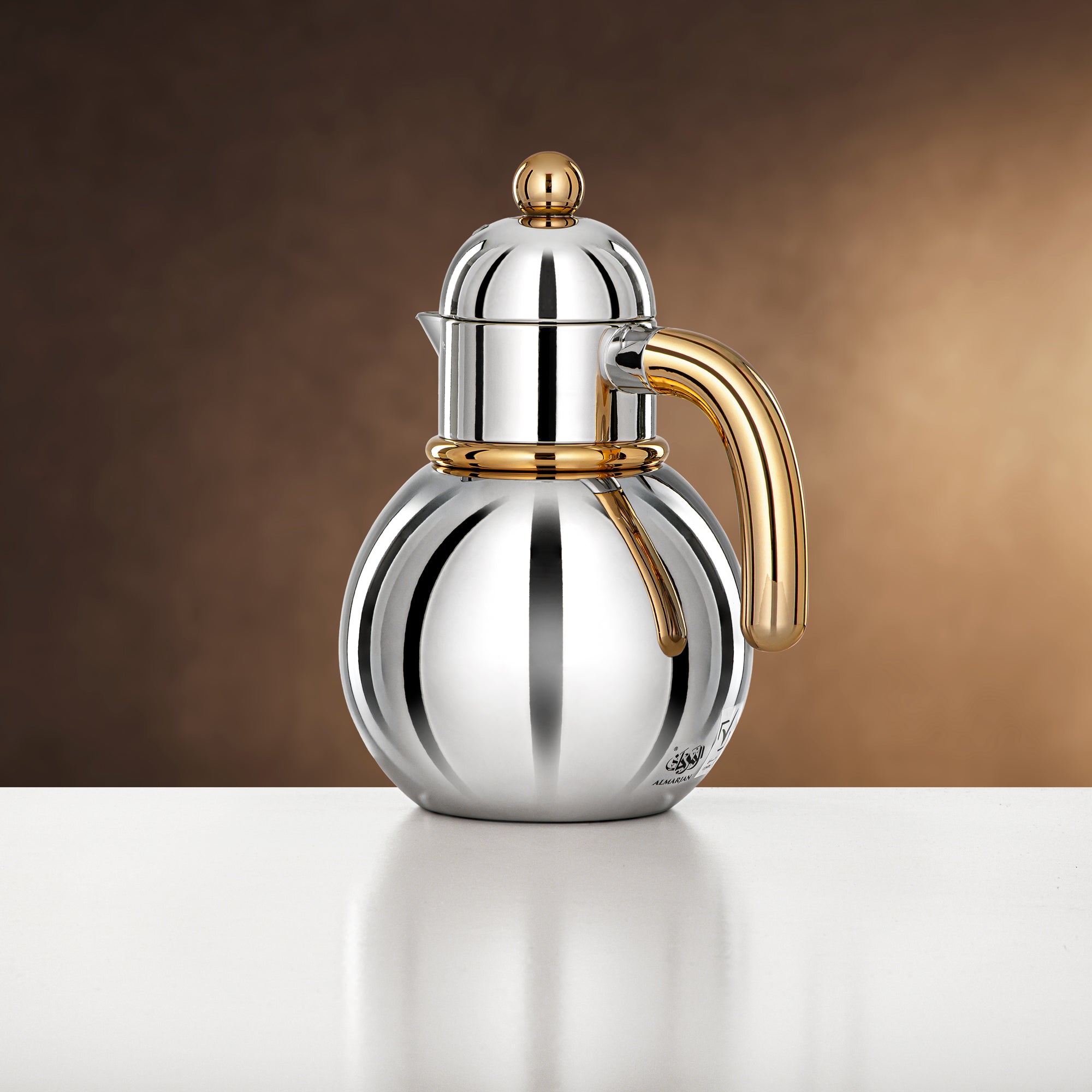 Almarjan Silver & Gold Single Vacuum Flask 0.75L