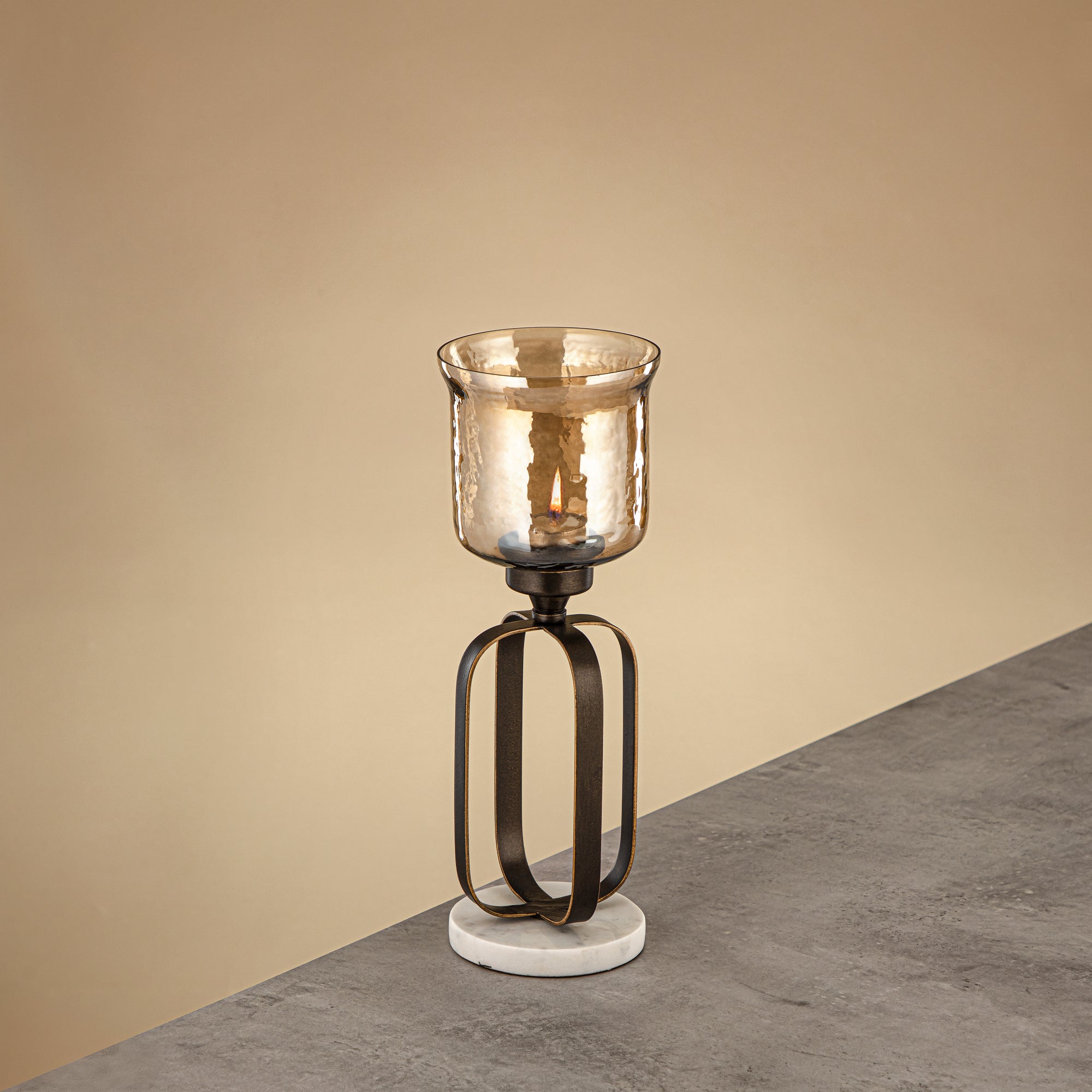 Almarjan Votive Holder 32cm Dark Bronze