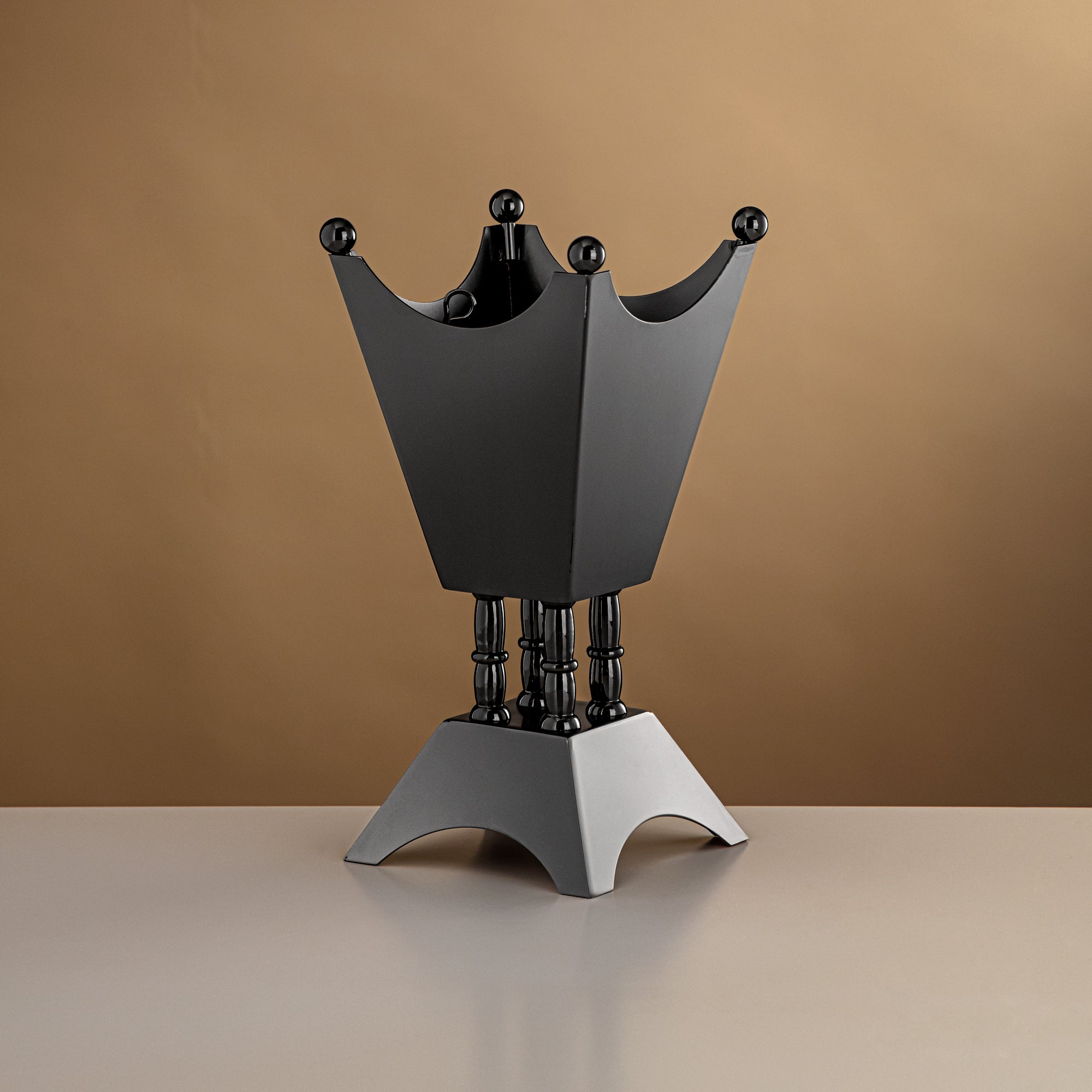 Almarjan 25 CM Incense Burner Matte Black - HT2506057