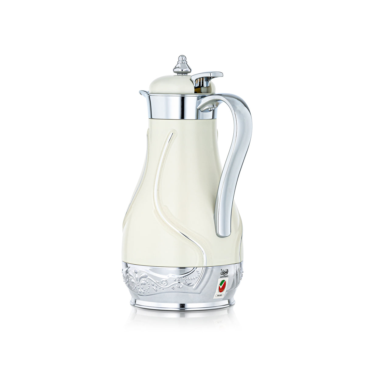 Almarjan 2 Pieces Vacuum Flask Set White & Silver - QKP-0700/1000Q330YZC-H195N