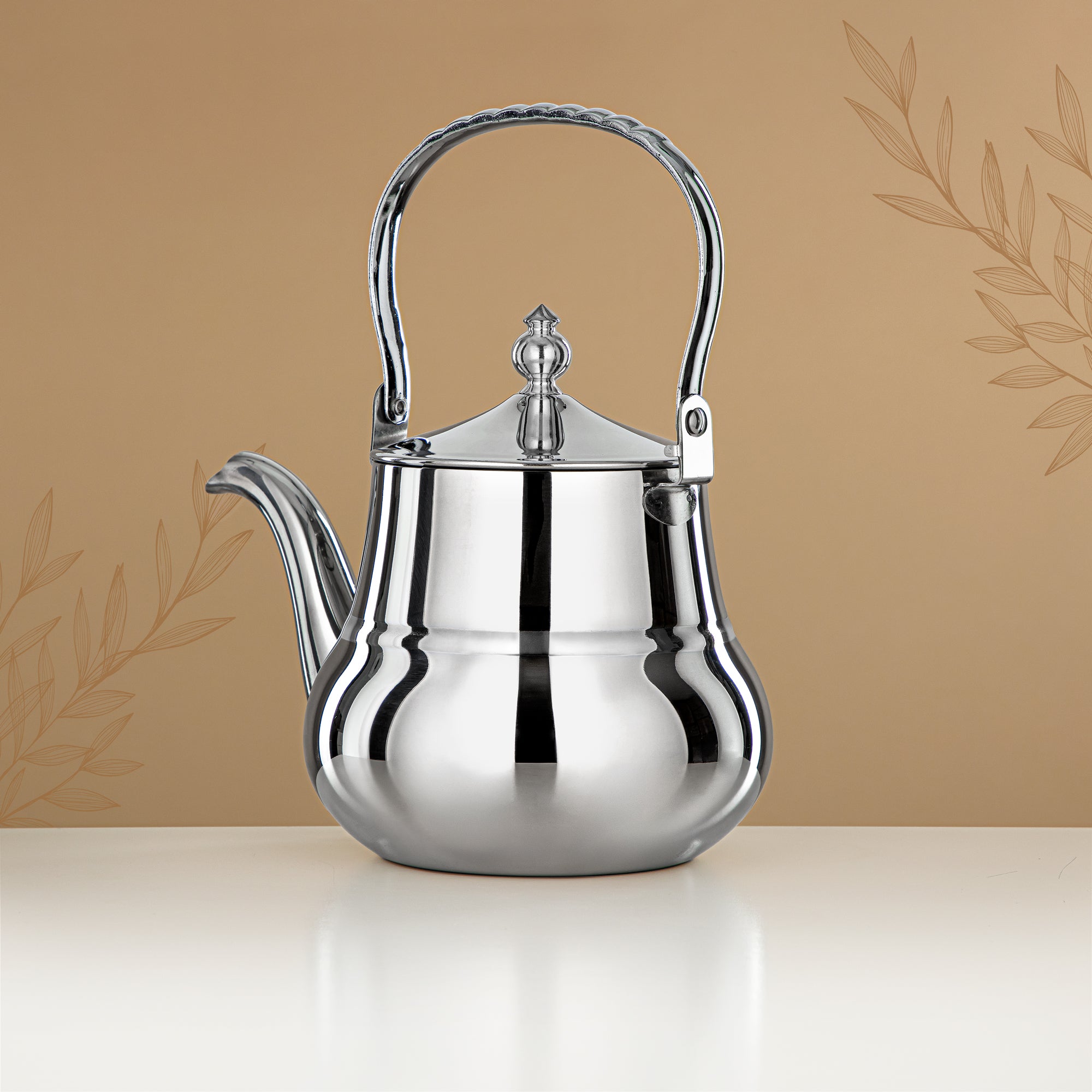Almarjan Tea Kettle 1.9L Silver – Elegance