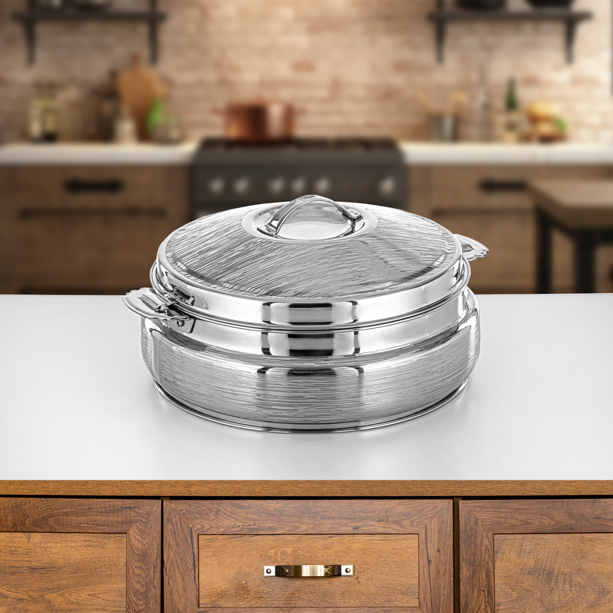 طقم حرارات المرجان ستانلس ستيل مكون من 3 قطع فضية - H24E12