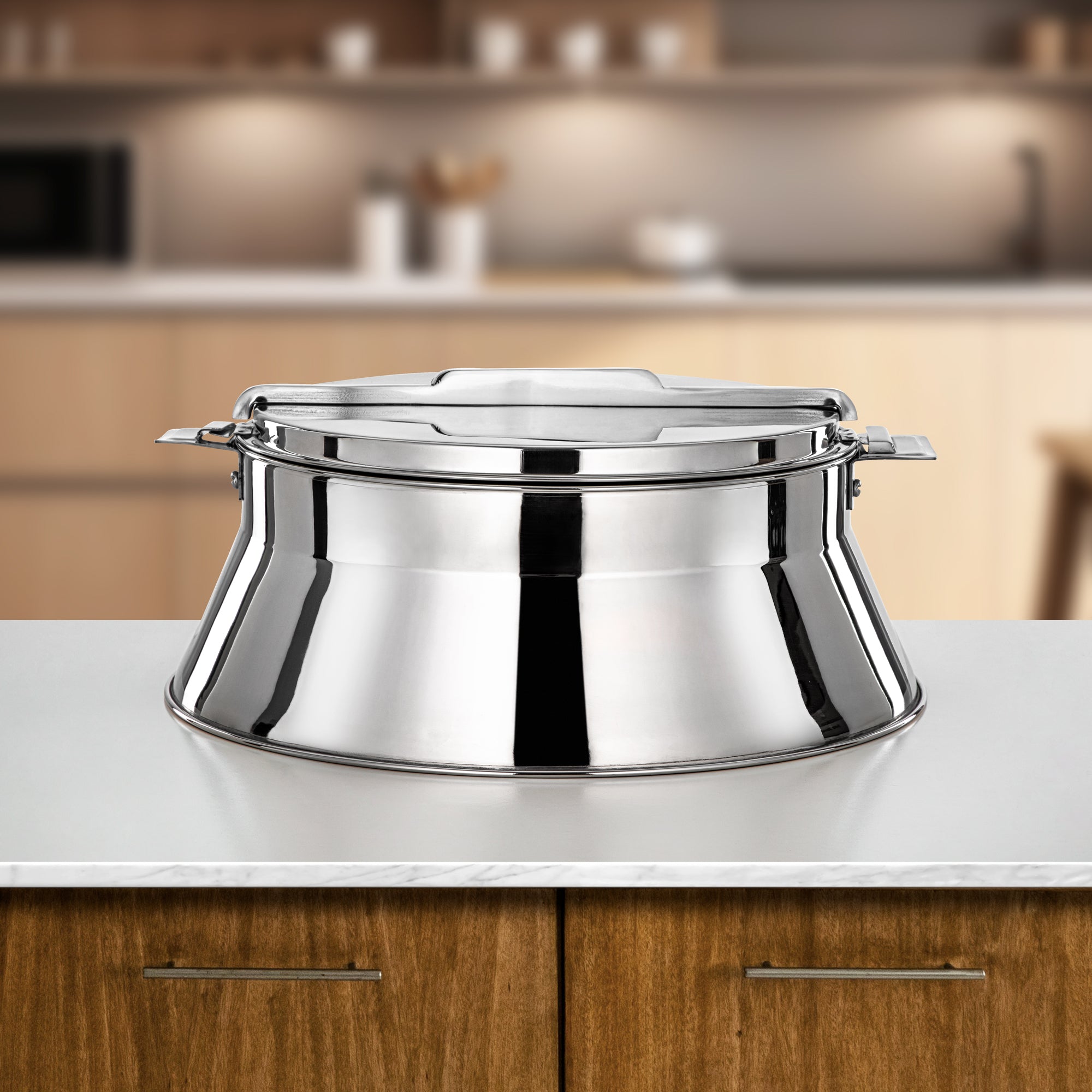 المرقق حرارات ستانلس ستيل، 35CM (6000ML)، فضي (H25P8) - مجموعة دلال