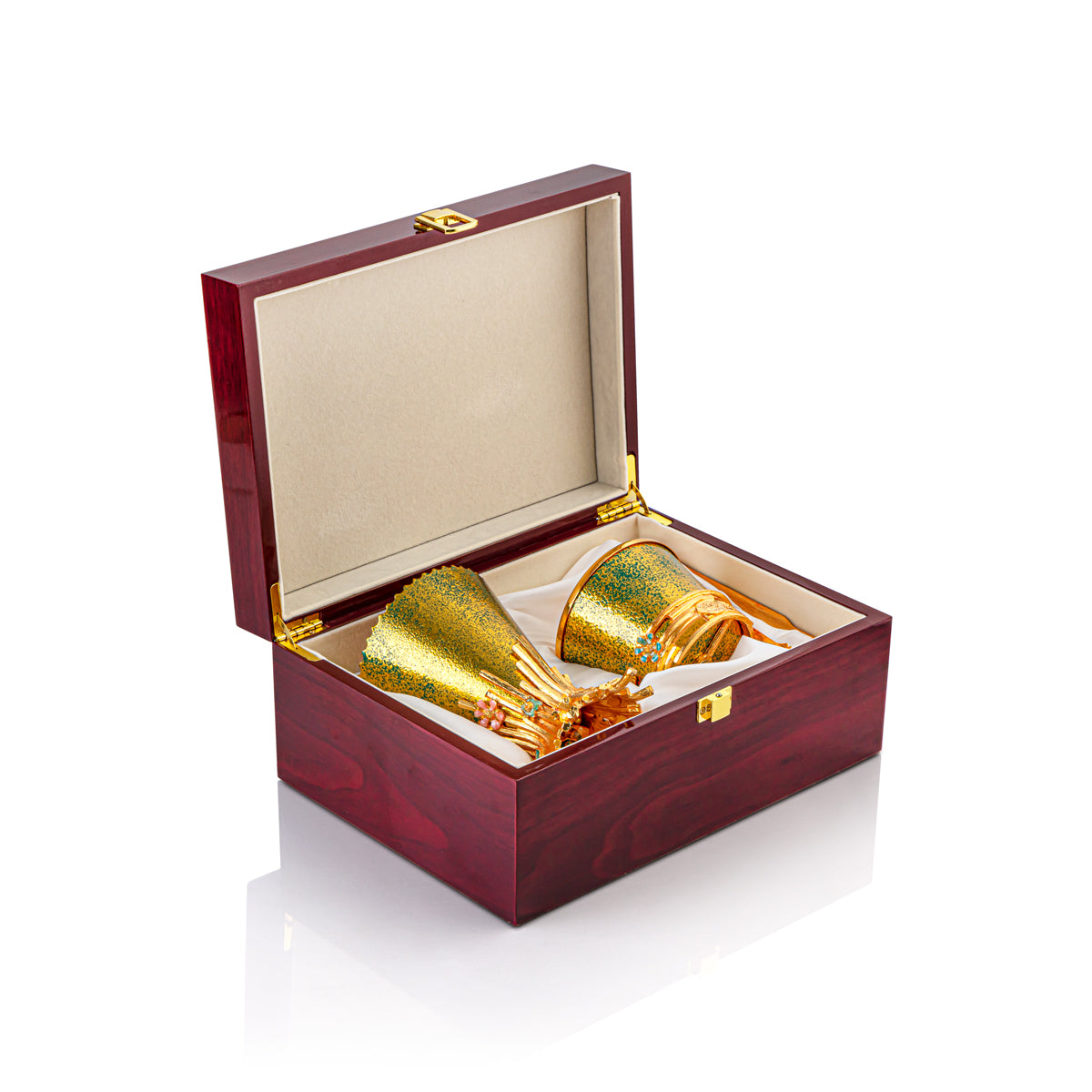 Almarjan 2 Pièces Sanabel Collection Incese Burner Set Or BK-07M-BGG