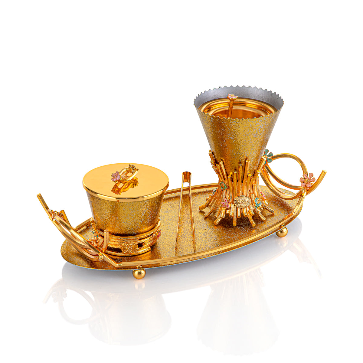 Almarjan 4 Pièces Sanabel Collection Incese Burner Set Or BKT-10M-BSG