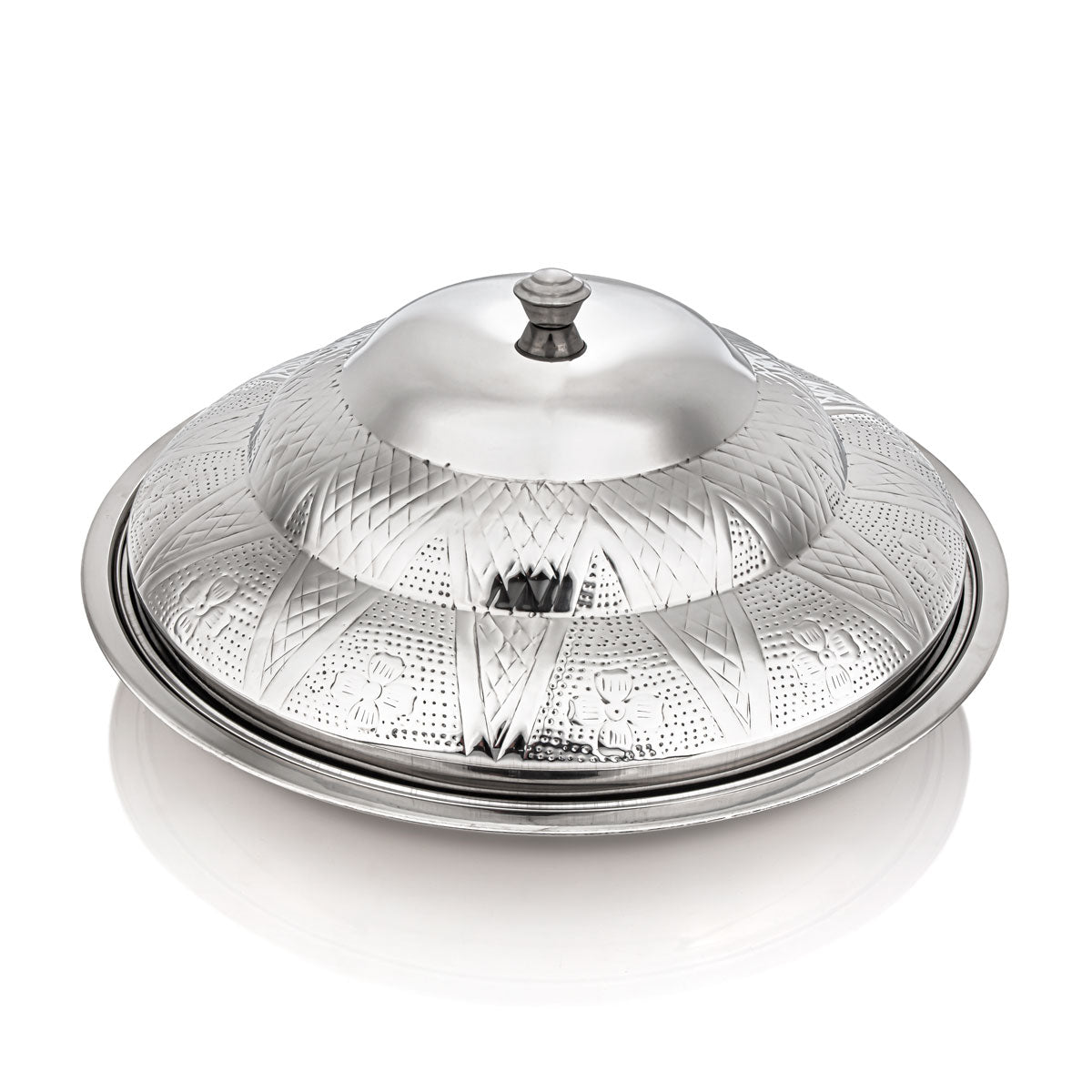 Almarjan Plateau Koozy 75 CM Inox Argenté - H22M2