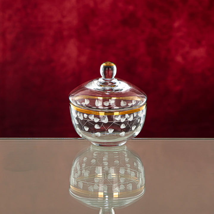 Almarjan 9.5 CM Glass Sugar Bowl - 0137T-YLX