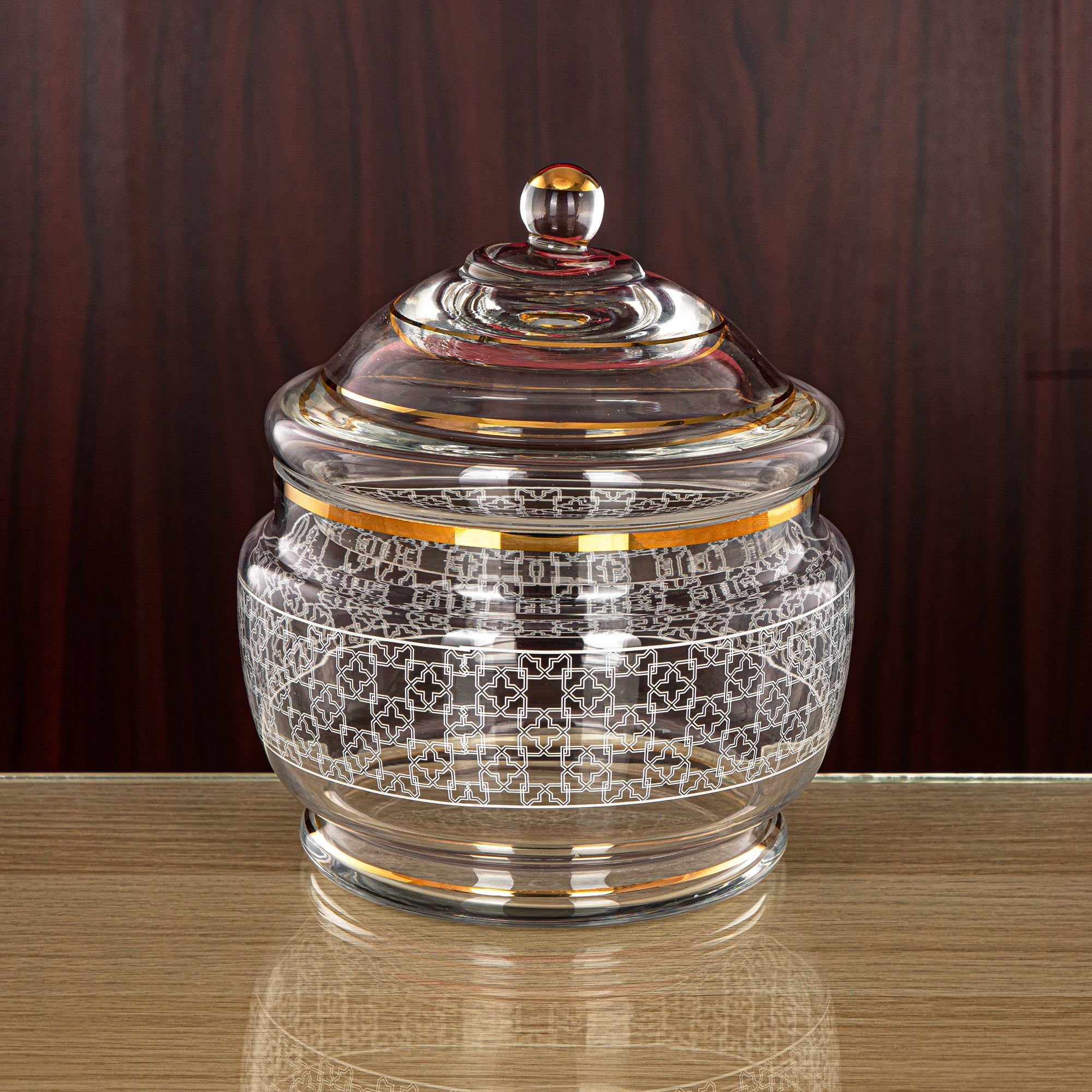 Almarjan 1500 ML Glass Candy Bowl - 0138T-SZH