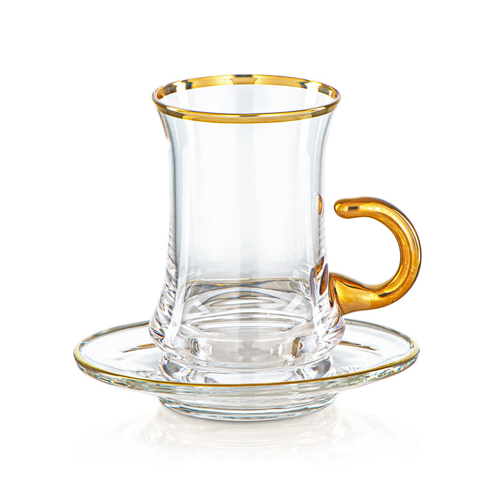 Tasse à thé en verre Almarjan 120 ML - 1265B-0001P-GLD