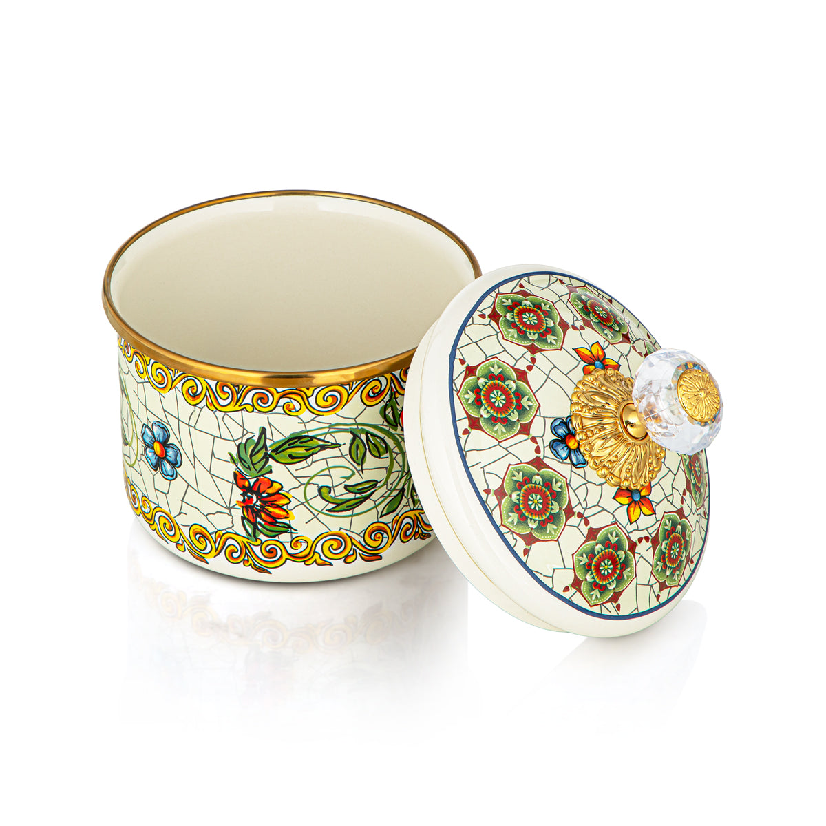 Almarjan Tohfa Collection Enamel Canister Small - 287421126