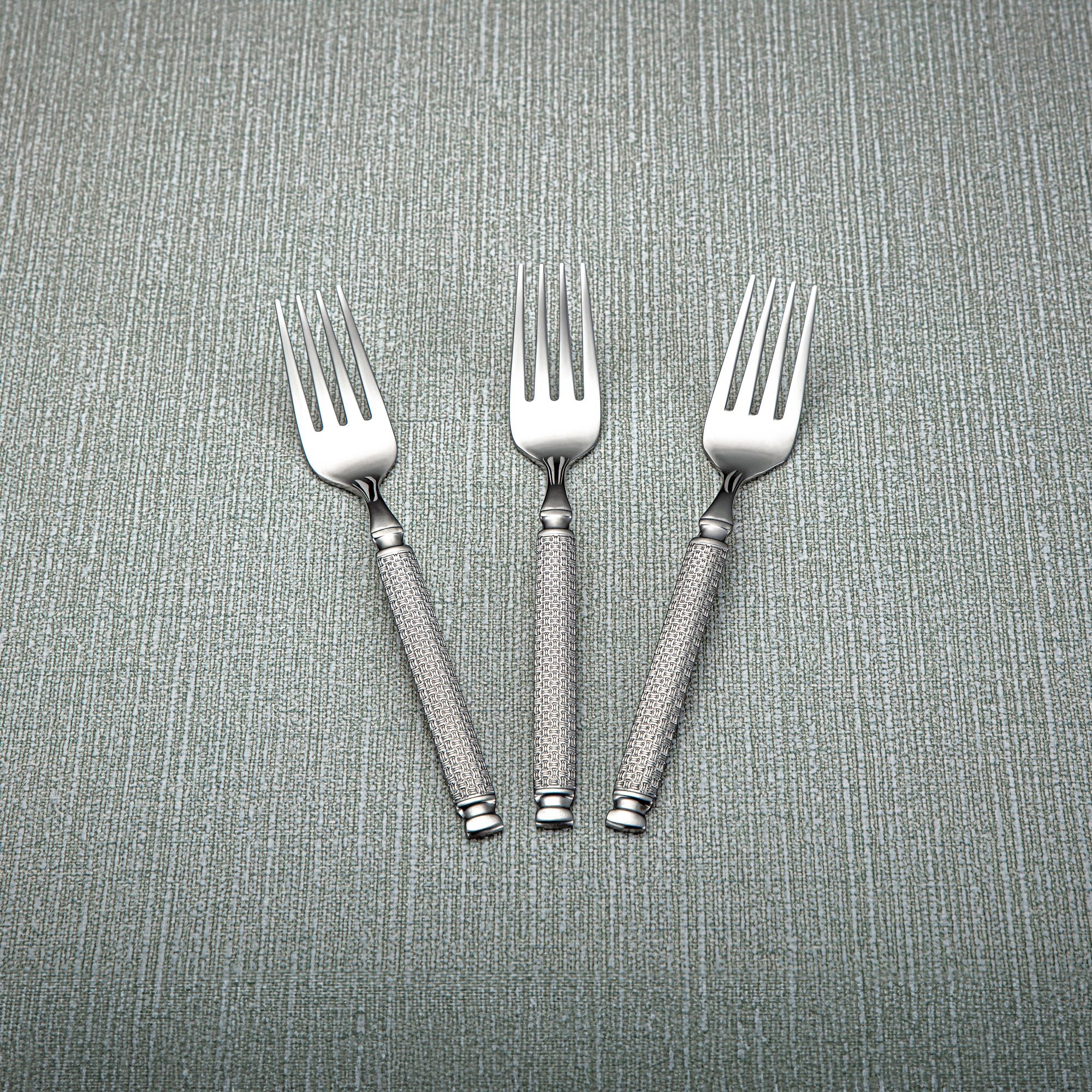 Almarjan Stainless Steel 3 Pieces Tea Fork Set Silver - CUT0010284