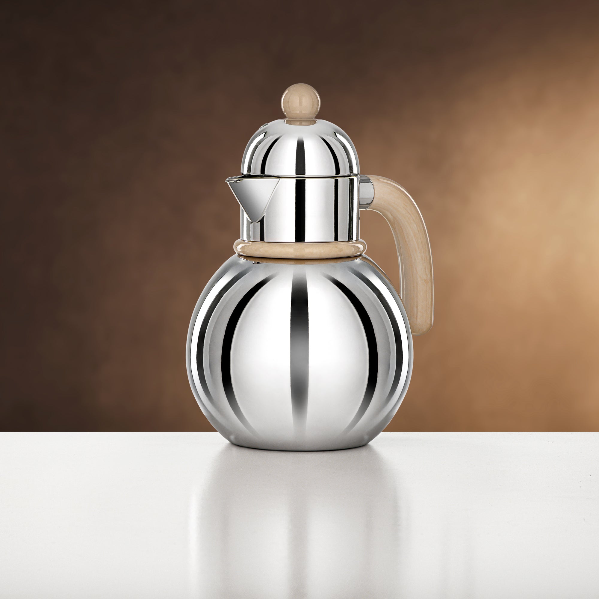 Almarjan Silver & Ivory Single Vacuum Flask 0.75L