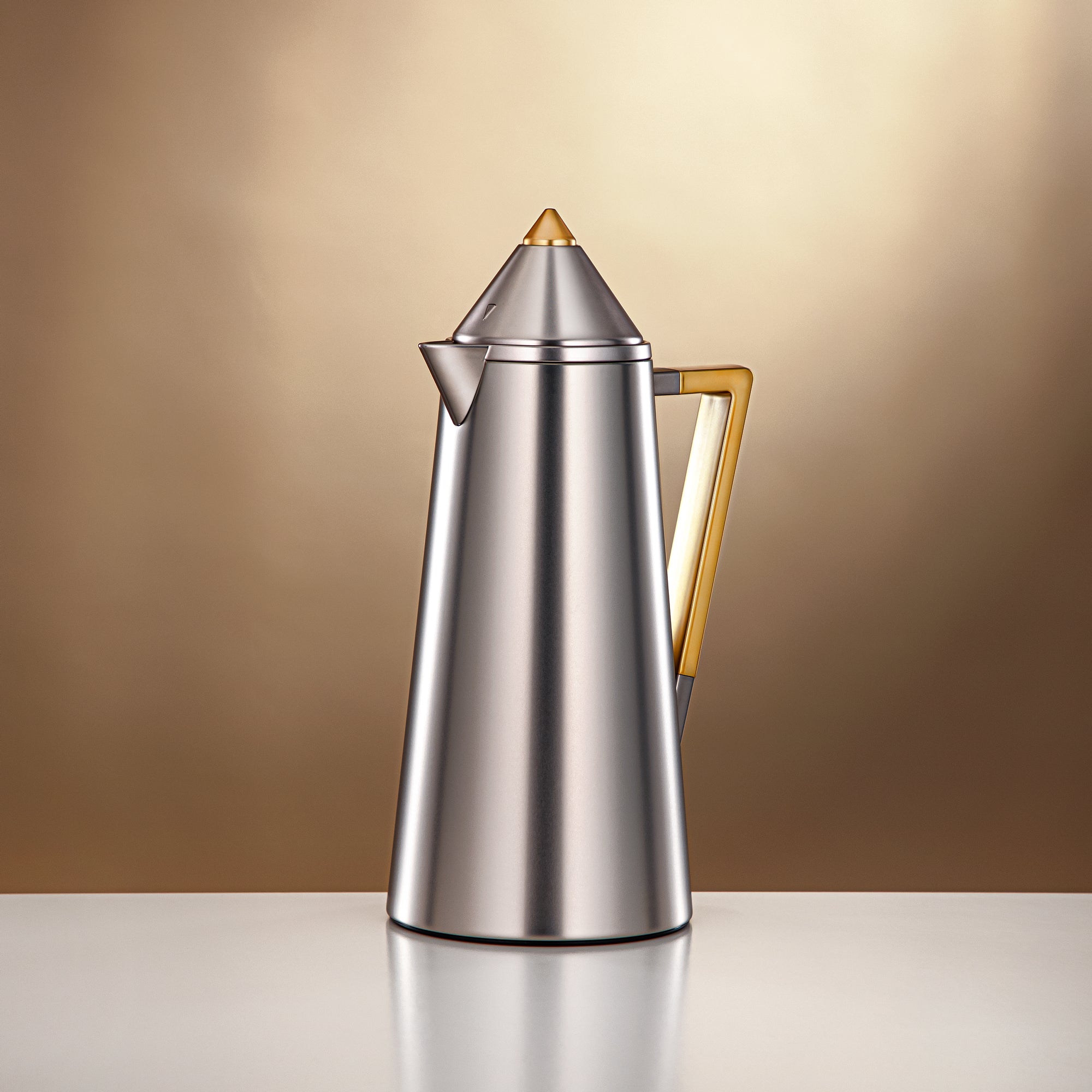 Almarjan Vacuum flask 0.7L + 1.0L Matt nickle & matt gold (FG818-070/100 MNI/MG)