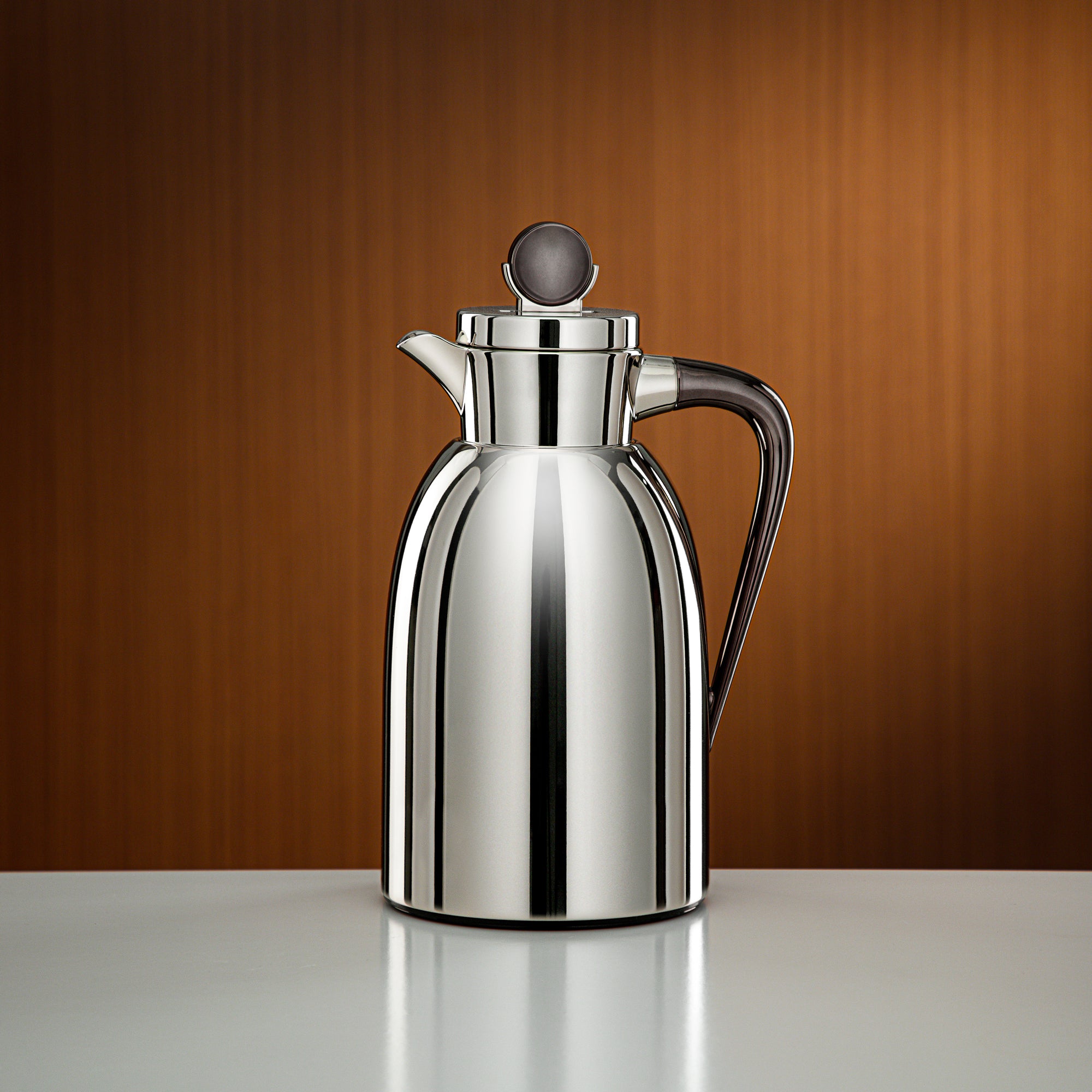 Almarjan Vacuum Flask 1.3L Nickel & Gun Black