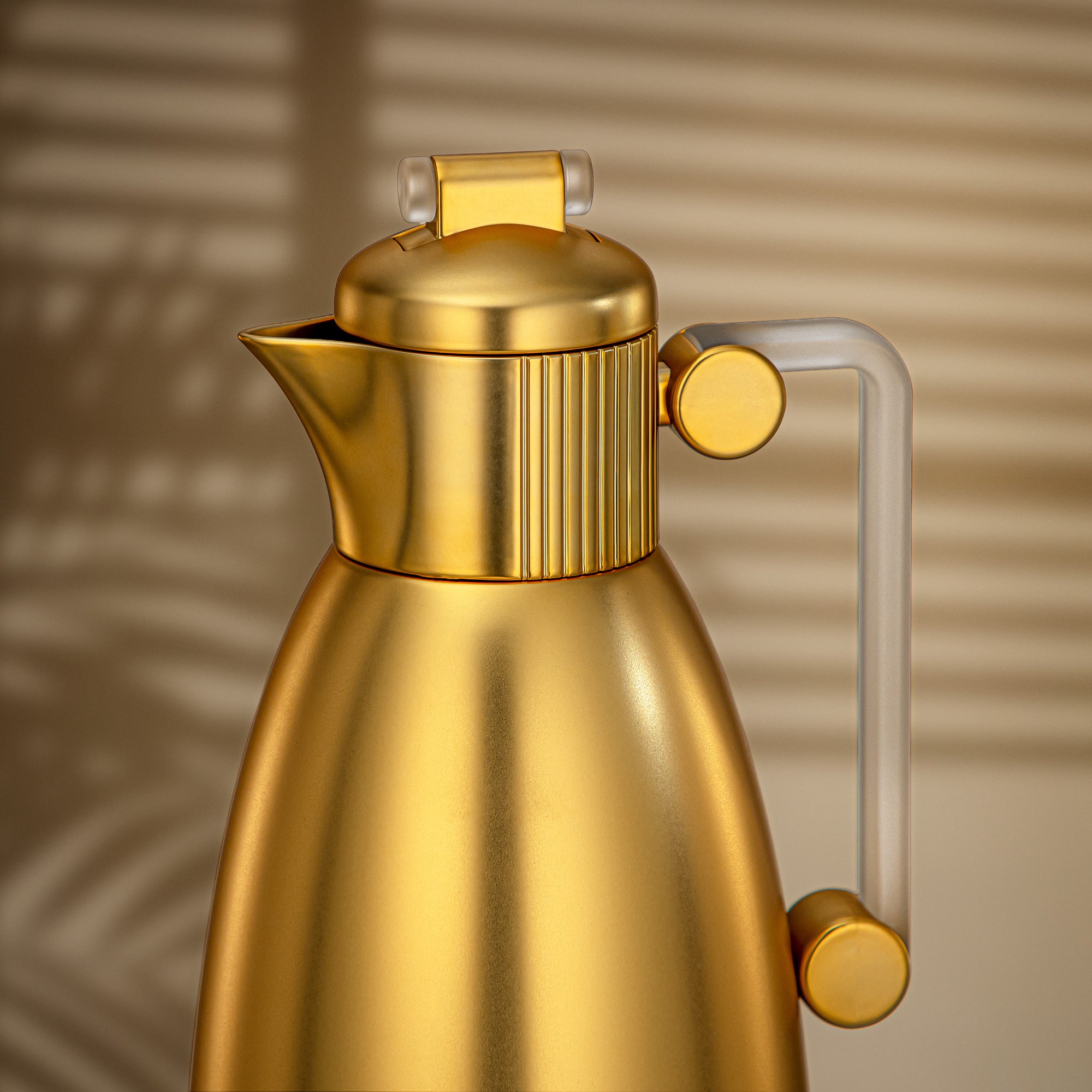 Almarjan Vacuum Flask Set 0.7L & 1L Matt Gold & Frost