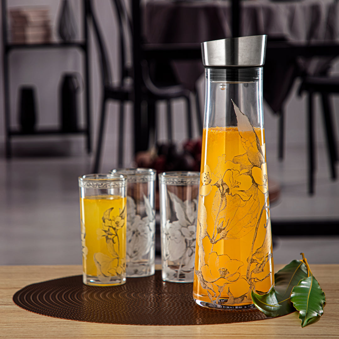 Almarjan 1200 ML Fonon Collection Glass Pitcher - 8588