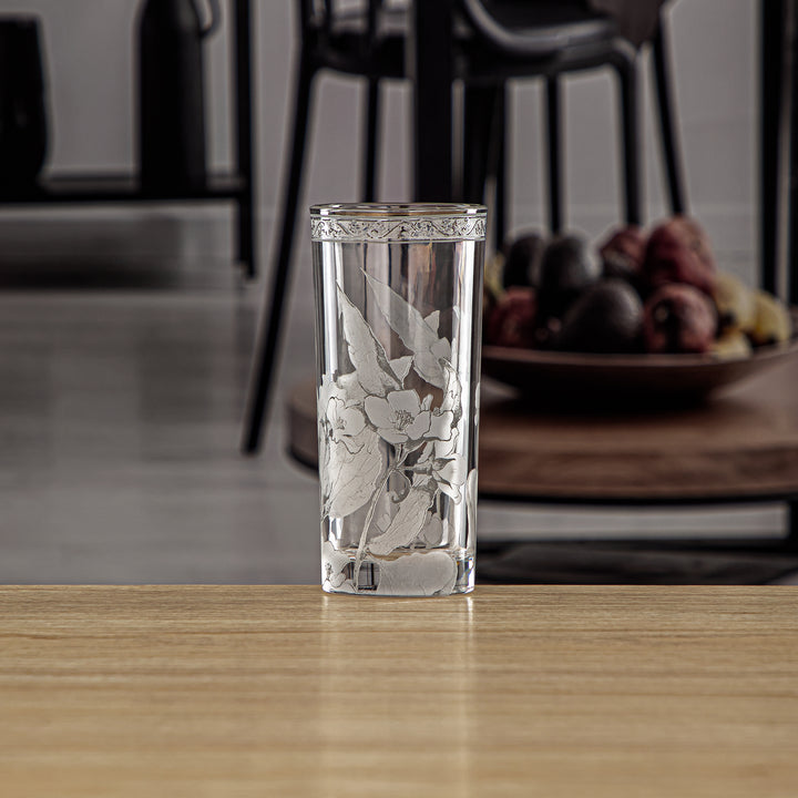 Almarjan 4 Pieces Fonon Collection Glass Cup - 8588