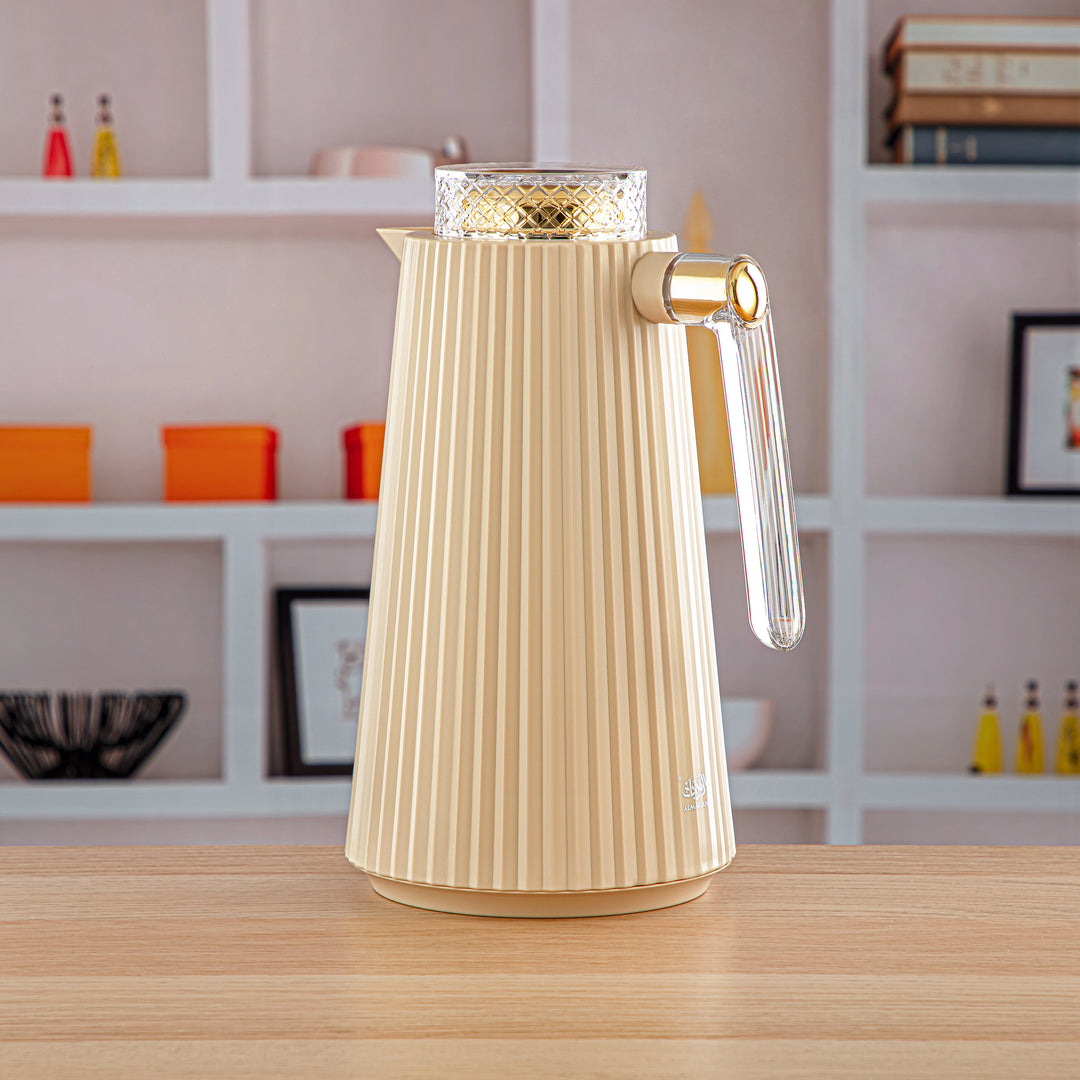 Almarjan 2 Pieces Vacuum Flask Set Beige - GT106-100/130 BG/G/TR