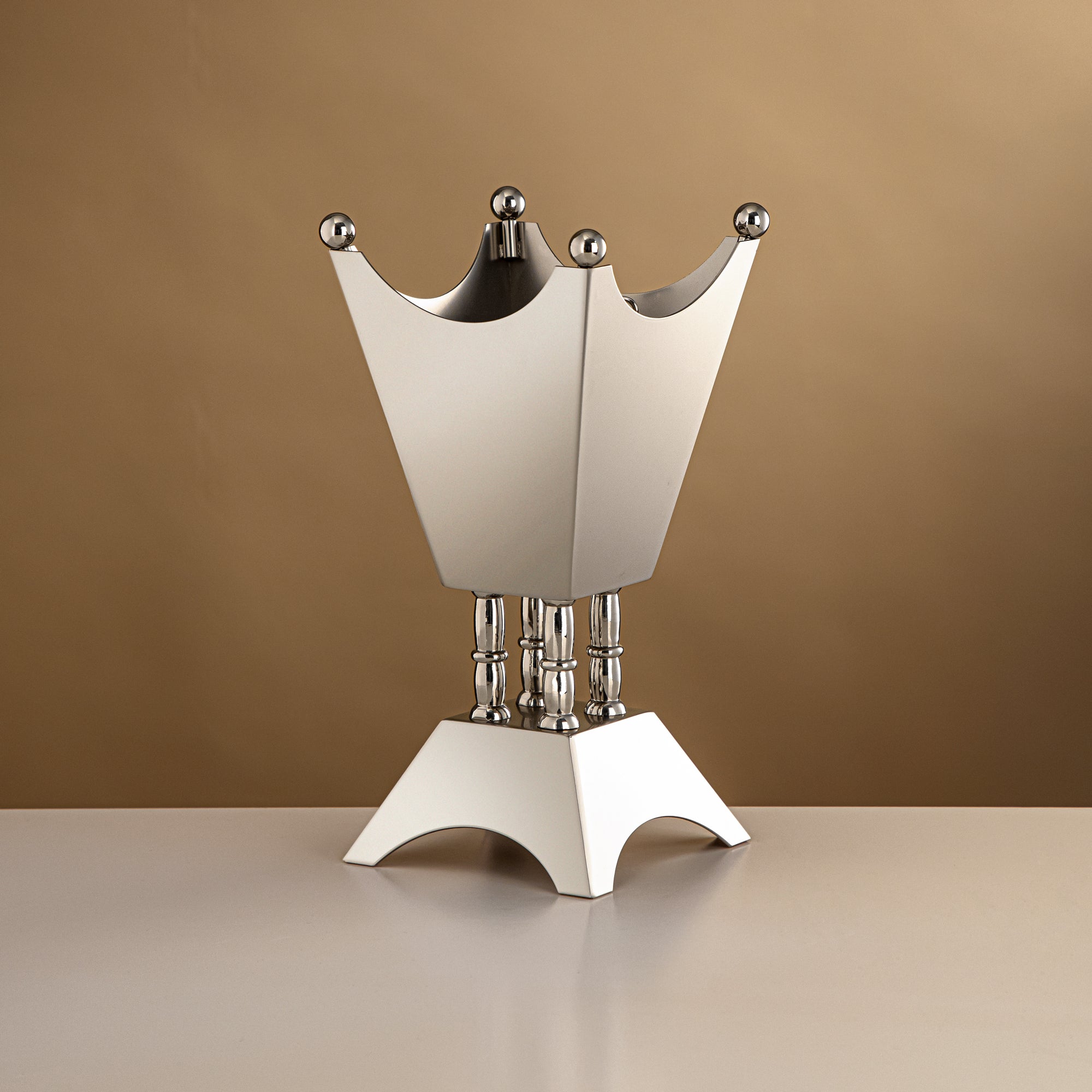 Almarjan 25 CM Incense Burner Matte Nickel - HT2506055