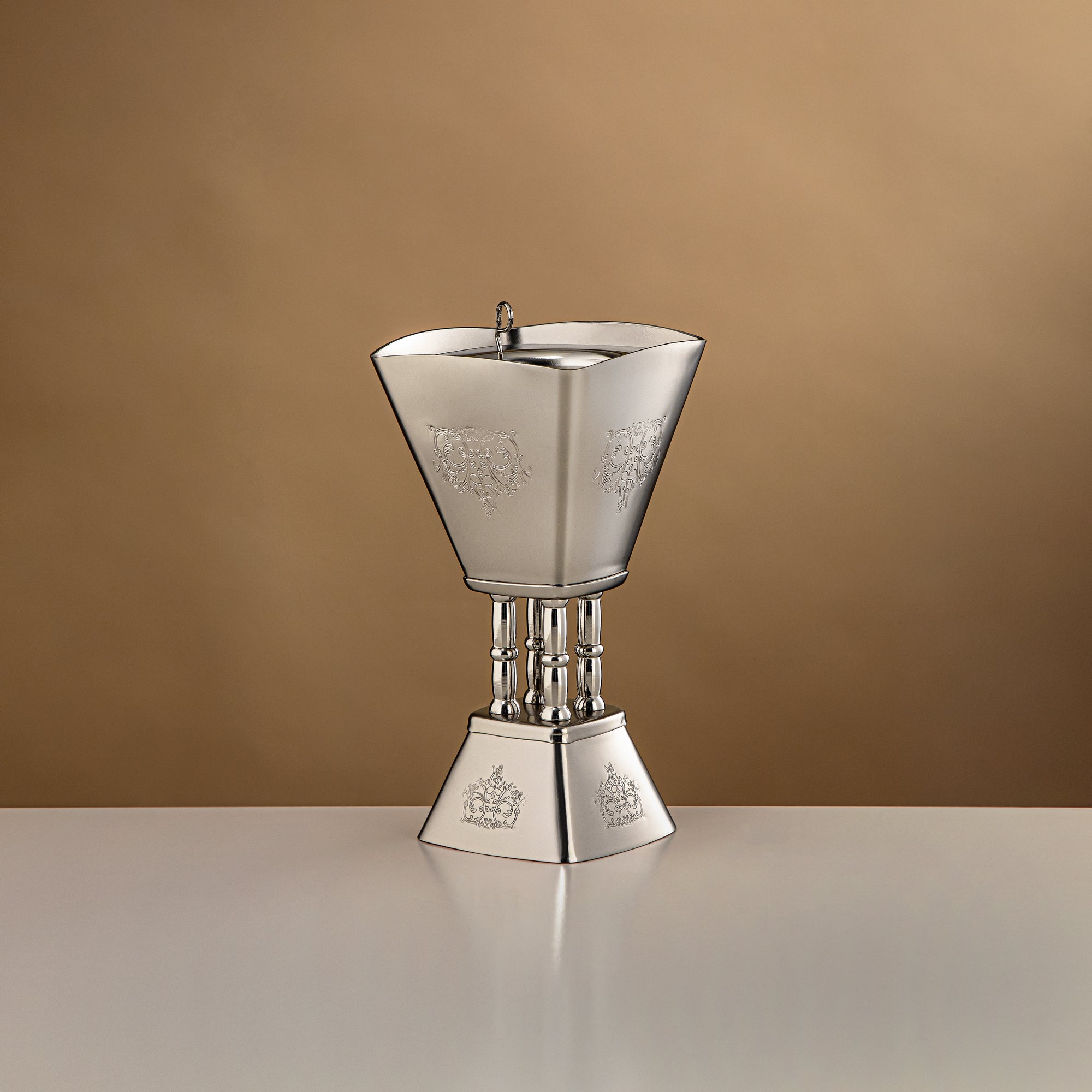 Almarjan 20 CM Incense Burner Matte Nickel - HT2506079