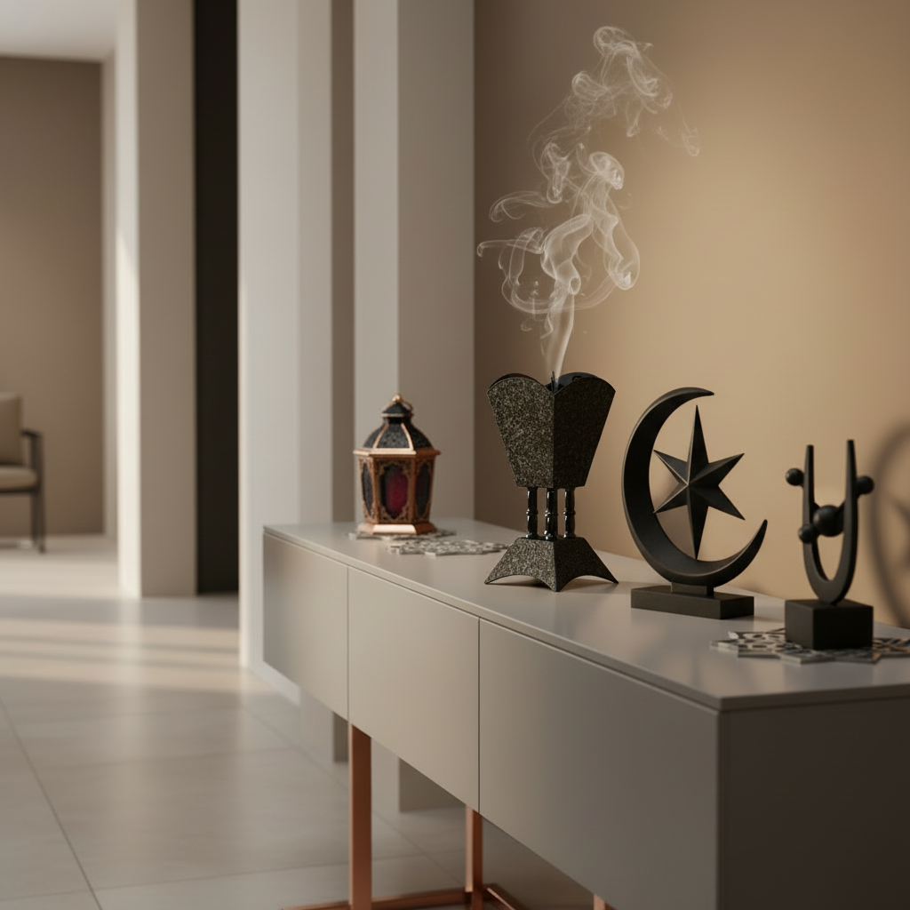 Almarjan Incense Burner Black 20.5cm