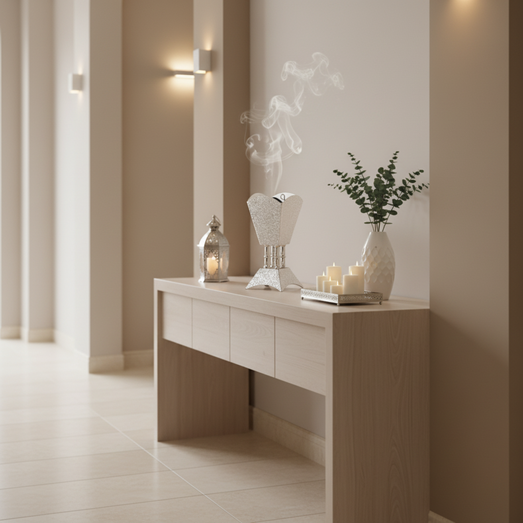 Almarjan Incense Burner Silver 20.5cm