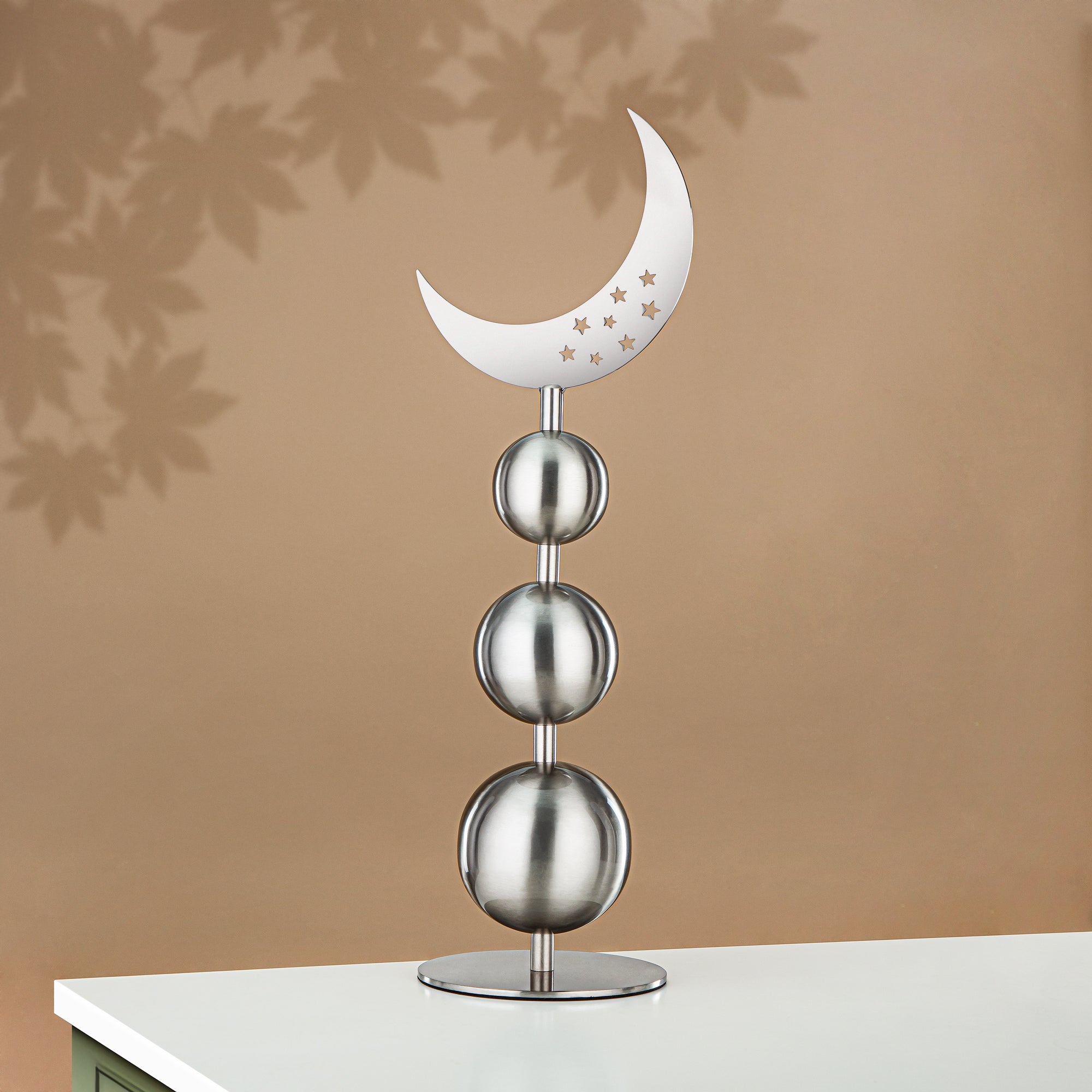 Almarjan Table Decoration Stainless Steel, 59CM, Matt Silver (MD-3011) - Ramadan Decoration