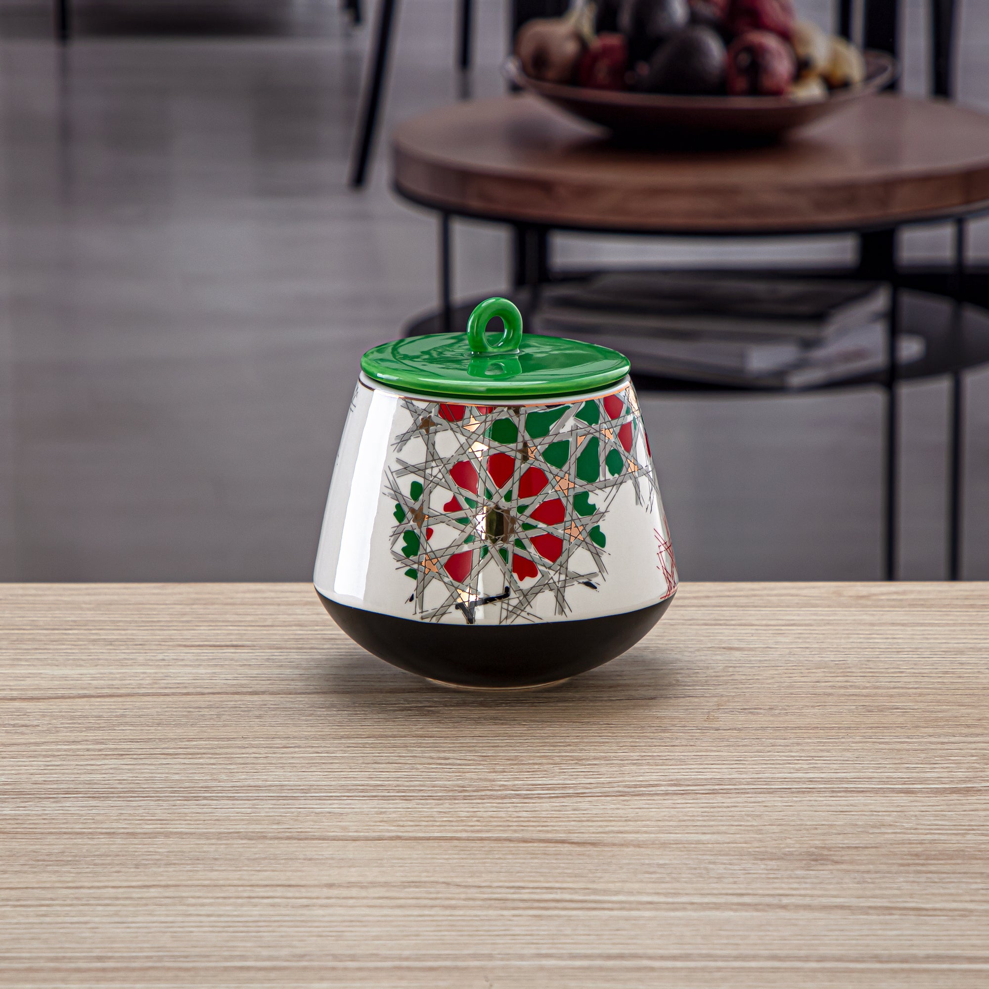 Almarjan 700 ML Fonon Collection Porcelain Cookie Jar - 6748