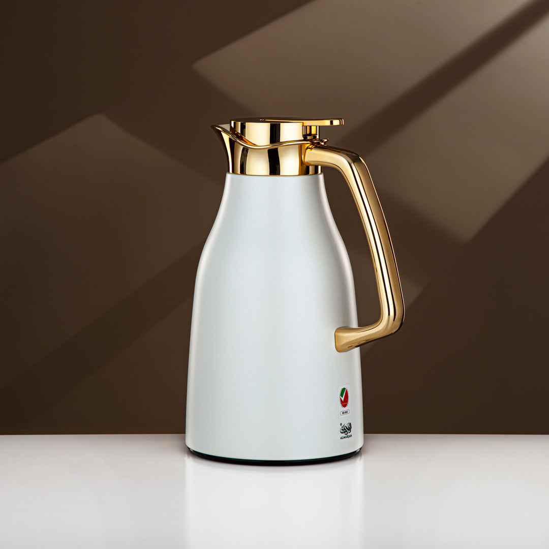 Almarjan 1 Liter Vacuum Flask Matt White & Gold - RGC-1000Q330YZC95