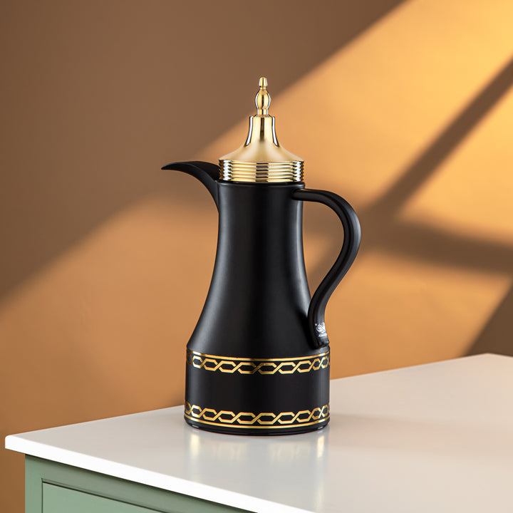 Almarjan 2 Pieces Vacuum Flask Set Black & Gold - SM-2D936AB-100 B/G