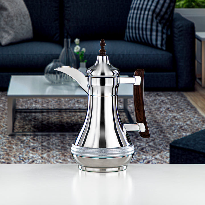 Almarjan 0.6 Liter Stainless Steel Vacuum Dallah Silver - SND-060CR-MDW