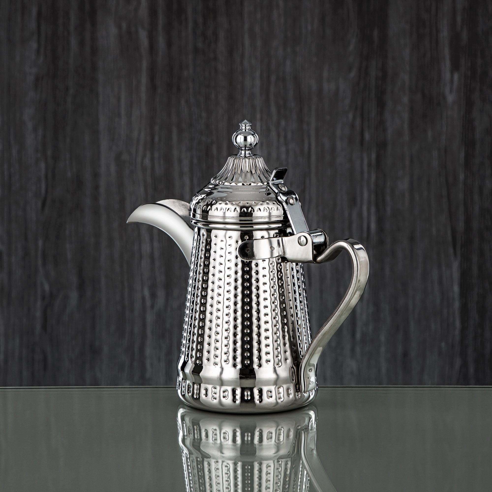 Almarjan 26 Ounce Barari Collection Stainless Steel Coffee Pot Silver - STS0013035