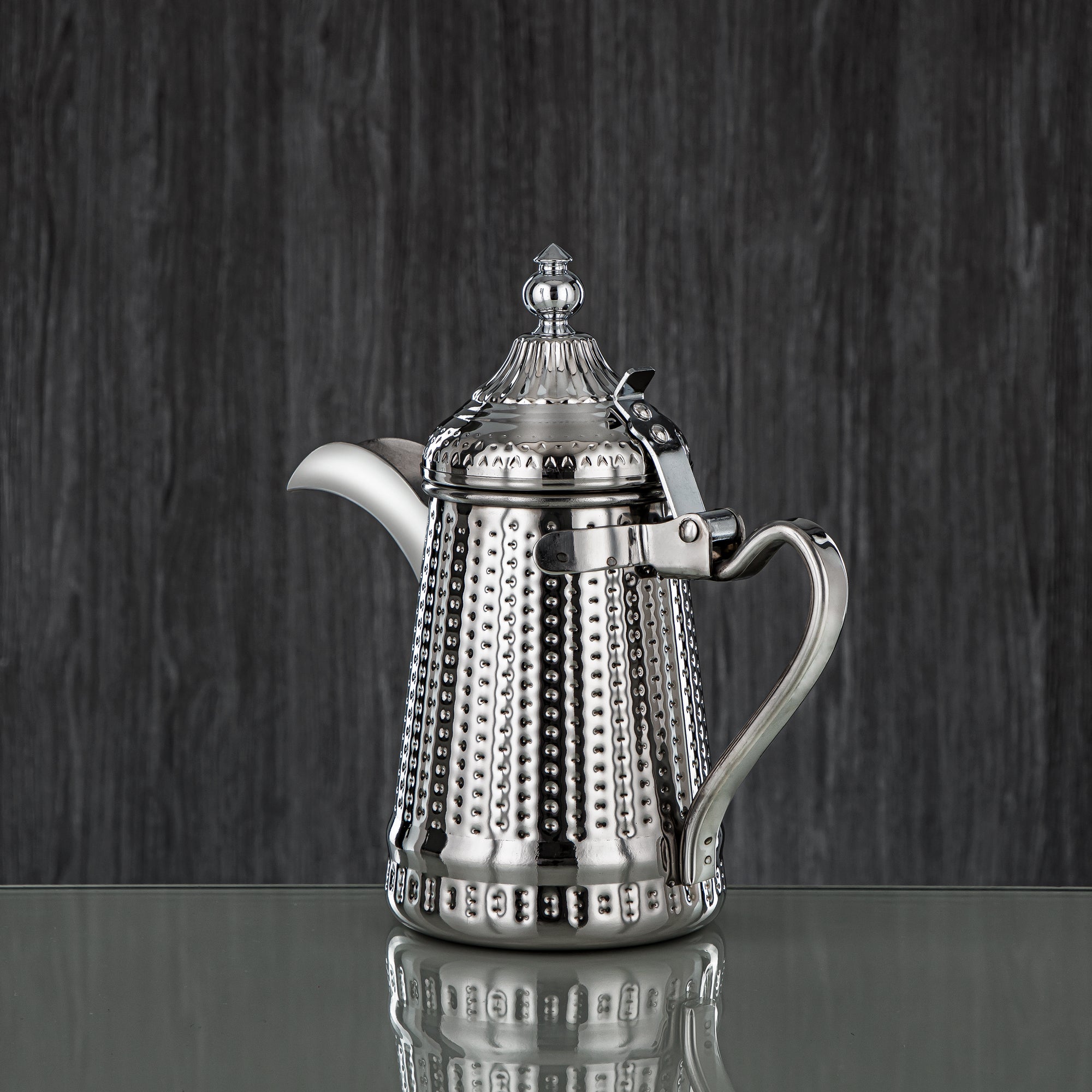 Almarjan 36 Ounce Barari Collection Stainless Steel Coffee Pot Silver - STS0013036