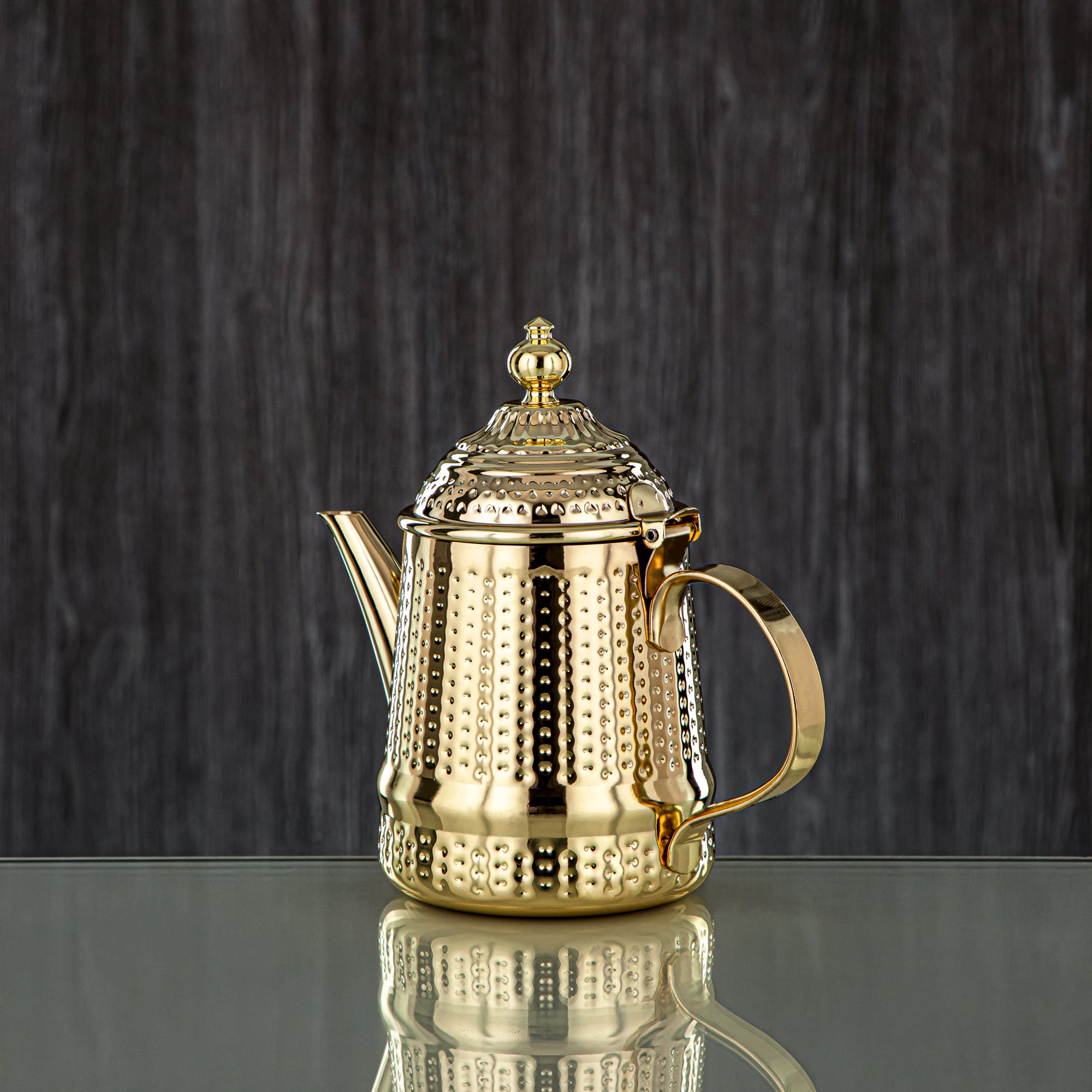 Almarjan 24 Ounce Barari Collection Stainless Steel Teapot Gold - STS0013051