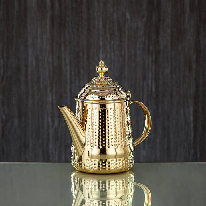 Almarjan 24 Ounce Barari Collection Stainless Steel Teapot Gold - STS0013051