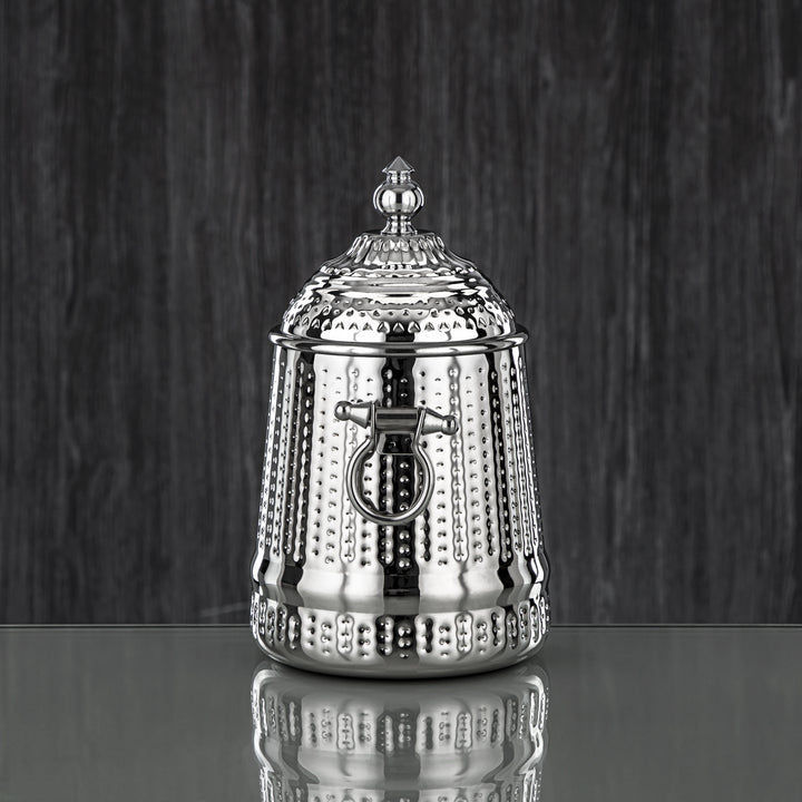 Almarjan 48 Ounce Barari Collection Stainless Steel Canister Silver - STS0013061