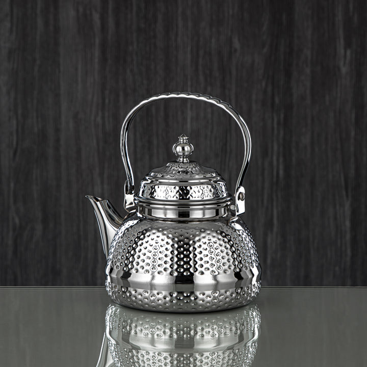 Almarjan 1 Liter Barari Collection Stainless Steel Tea Kettle Silver - STS0013077