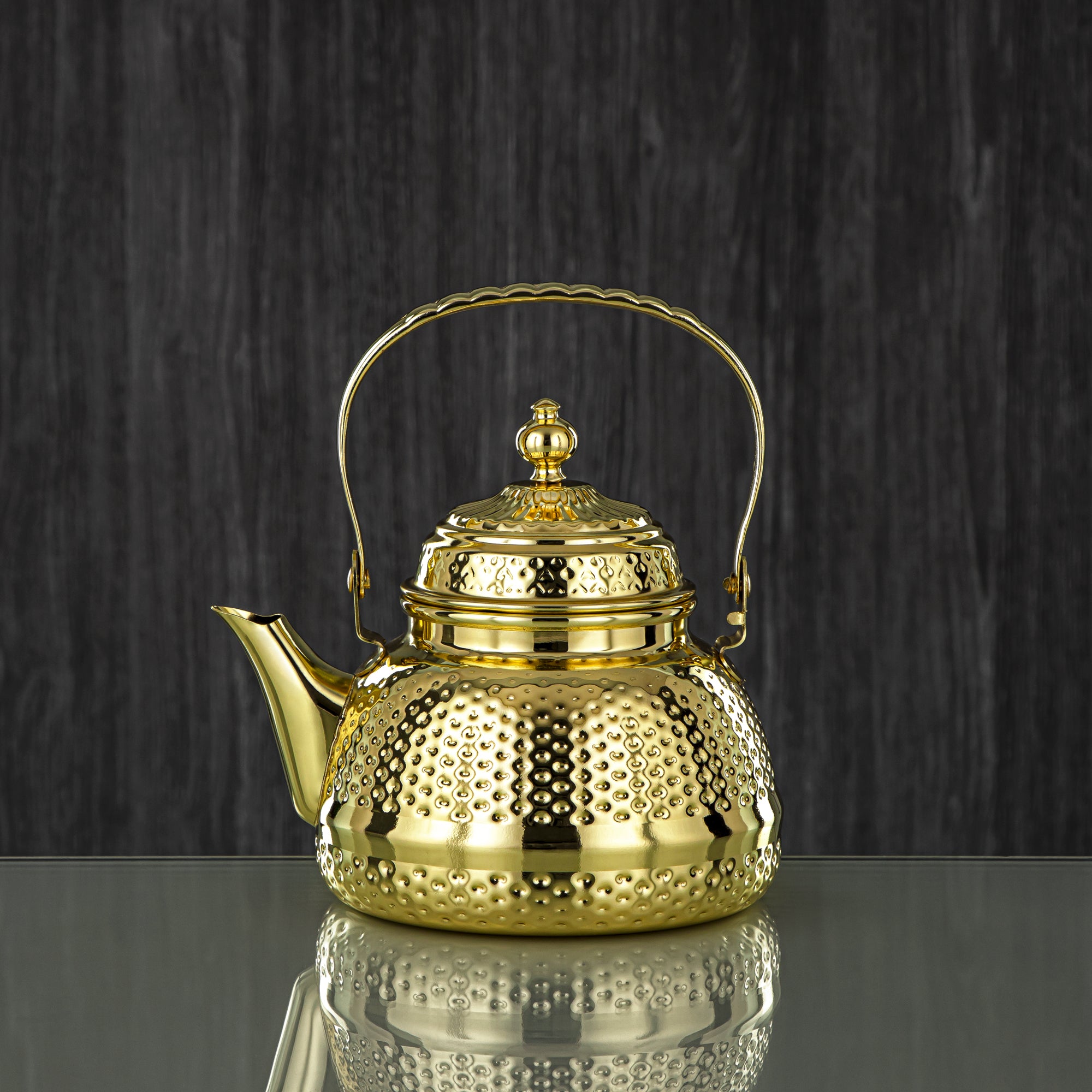 Almarjan 1 Liter Barari Collection Stainless Steel Tea Kettle Gold - STS0013080