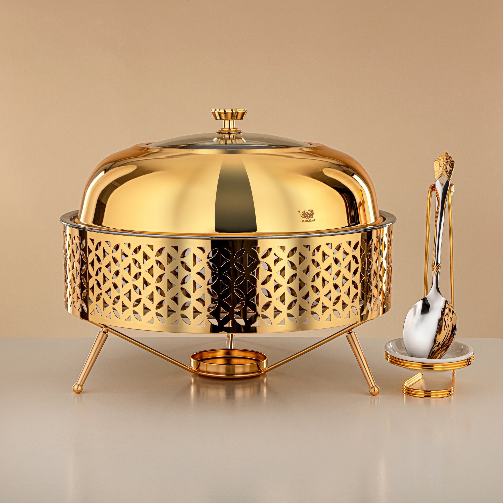 Almarjan Chafing Dish, Gold, 6500ML (STS0013305) Ramadan & Eid Buffets