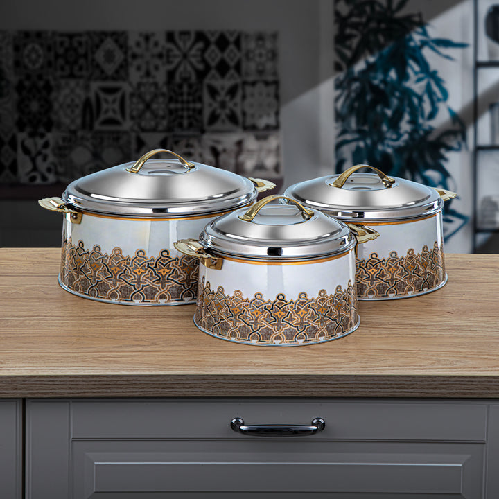 Almarjan 3 Pieces Fonon Collection Stainless Steel Hot Pot Set - H24SHF3 (2494)