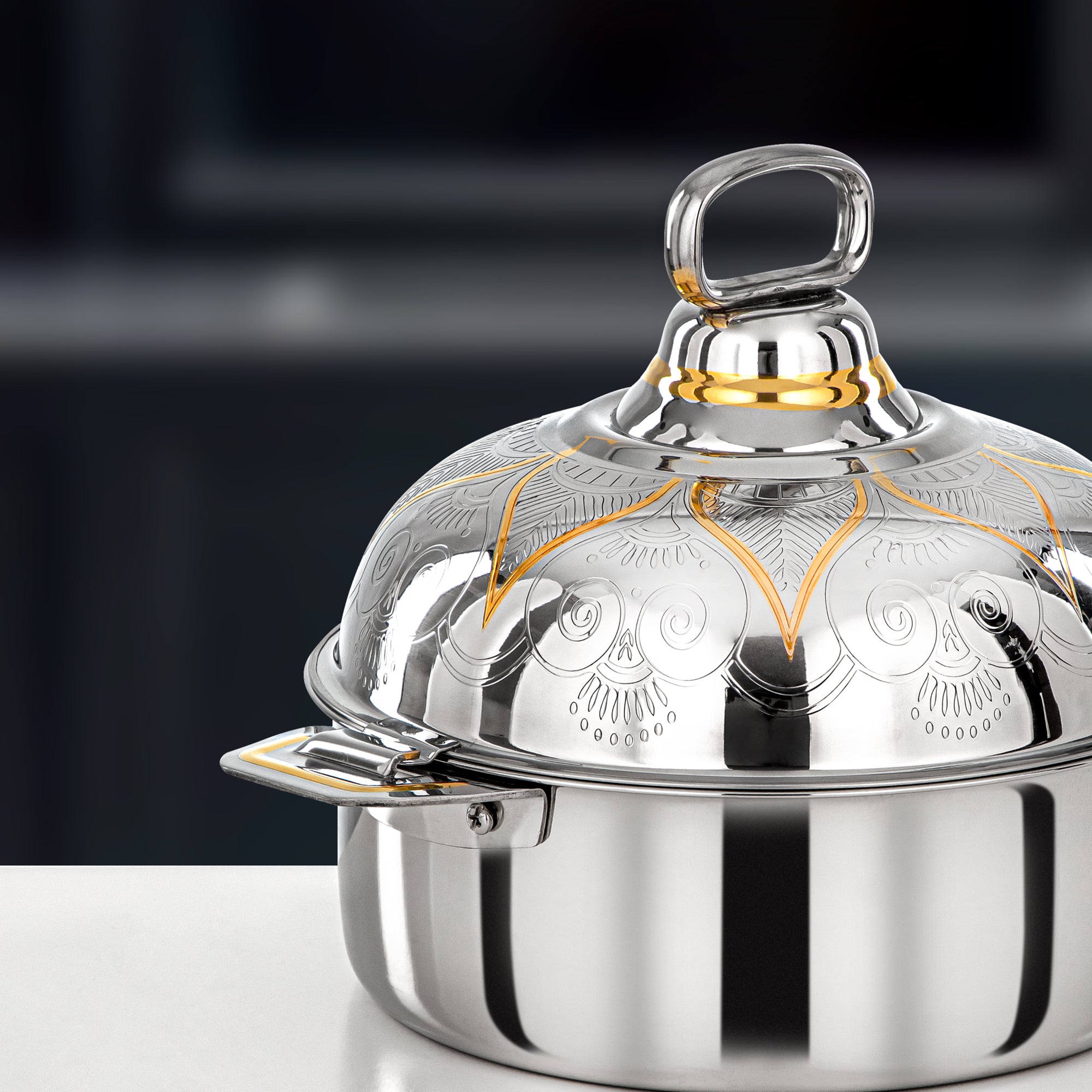 حرارات المرجان 25 سم فضي وذهبي