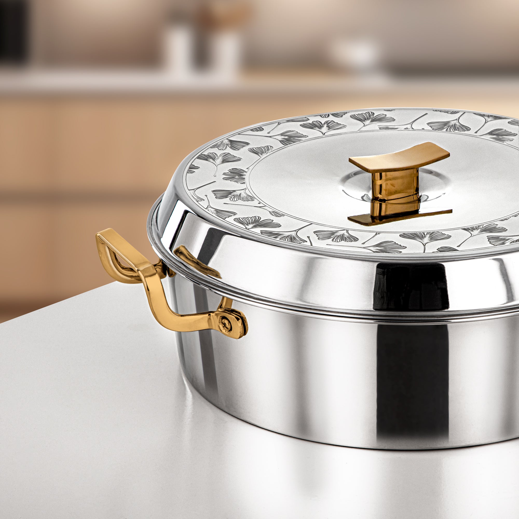 المرجان بدر حرارات 30 سم فضي وذهبي