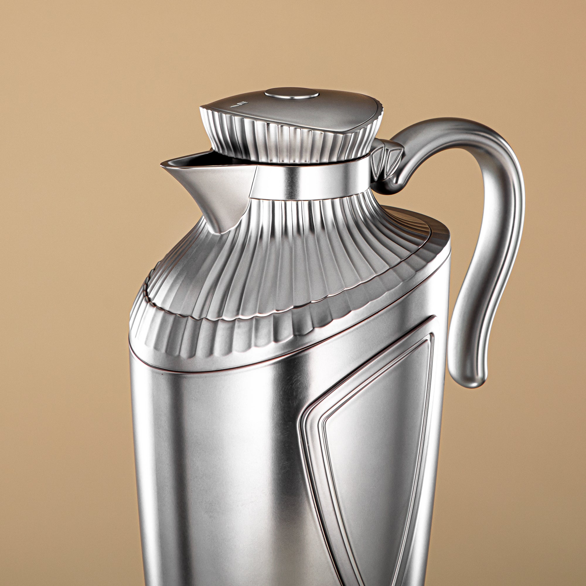 Almarjan 2 Pieces Vacuum Flask Set Matt Silver - UWP-0700/1000 E23