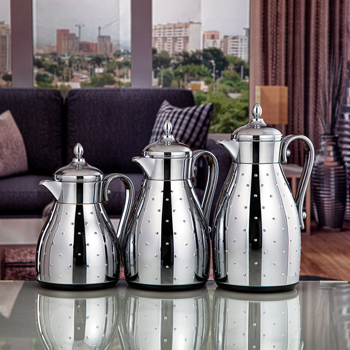 Almarjan 3 Pieces Vacuum Flask Set Silver - VAF0010334