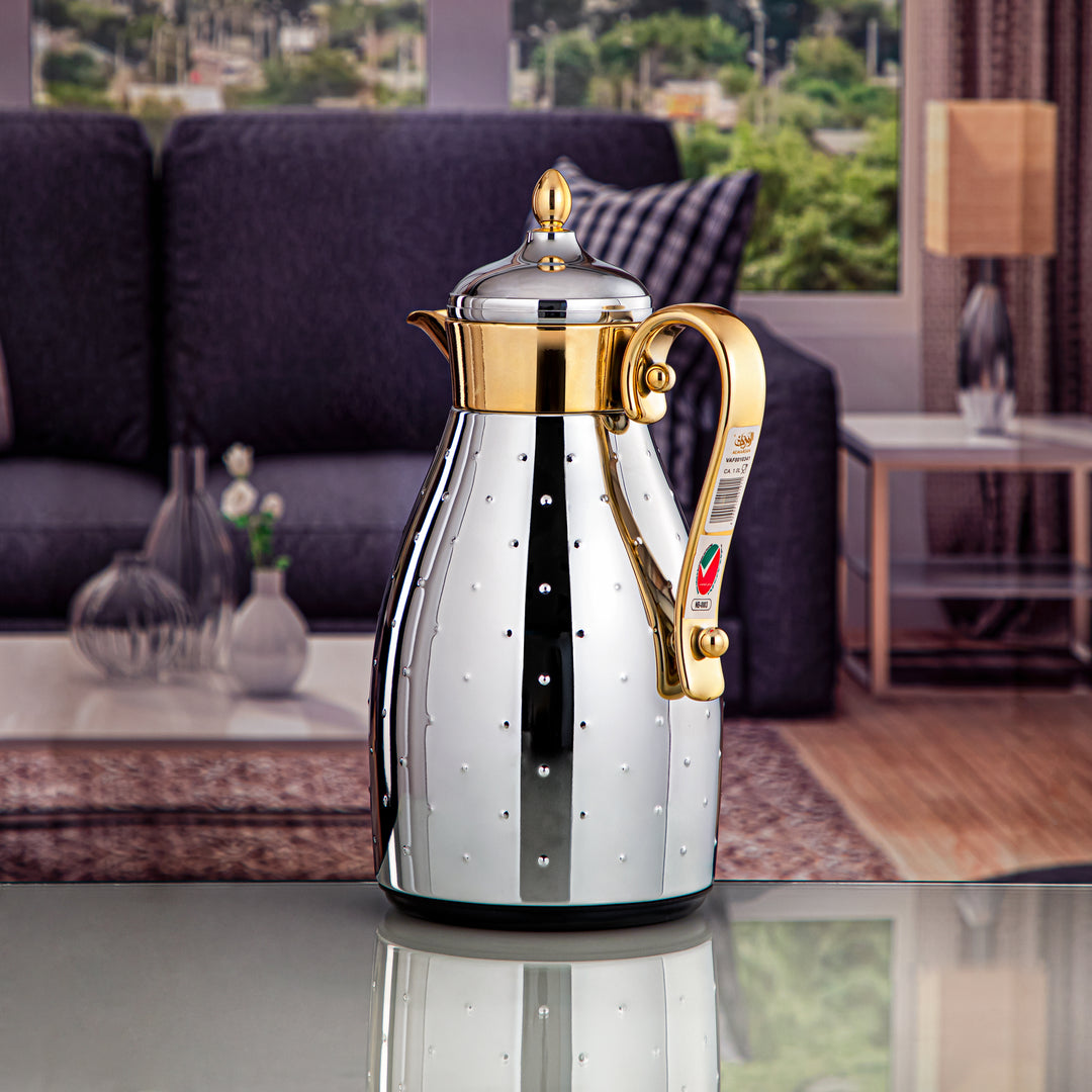 Almarjan 3 Pieces Vacuum Flask Set Silver & Gold - VAF0010342