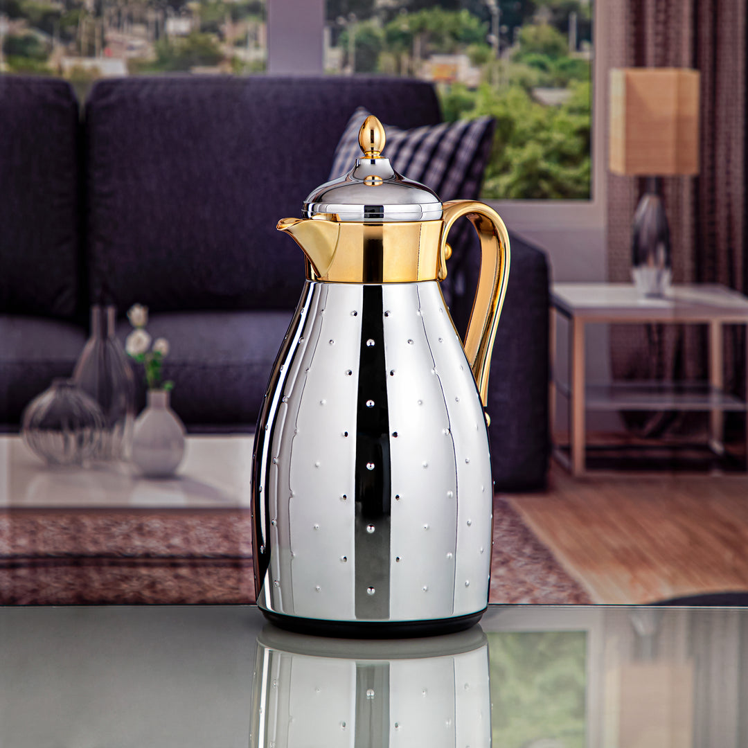 Almarjan 3 Pieces Vacuum Flask Set Silver & Gold - VAF0010342