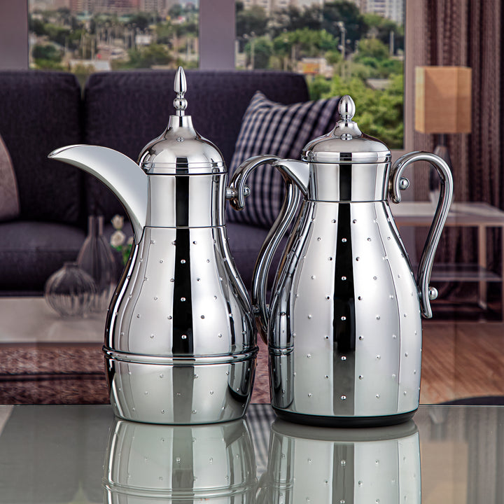 Almarjan 2 Pieces Vacuum Flask Set Silver - VAF0010343