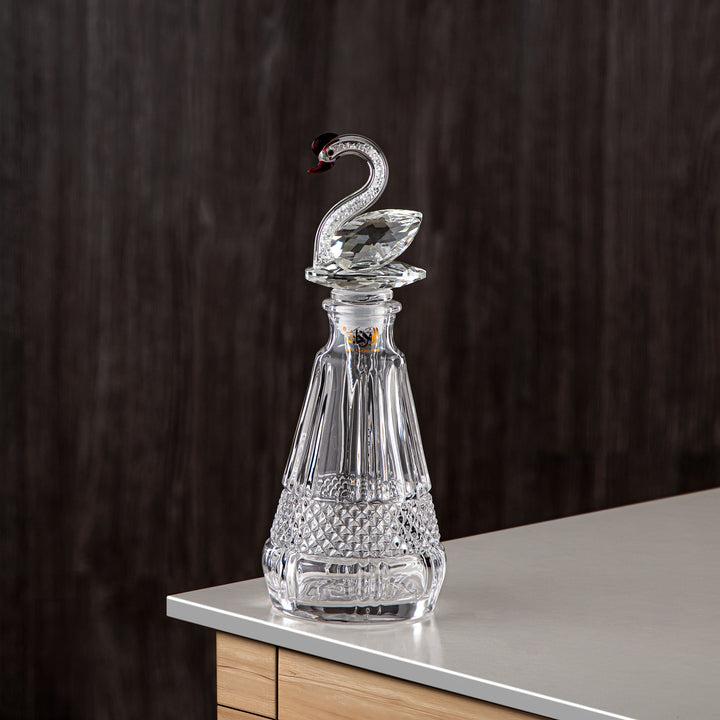 Almarjan Perfume Bottle 200ML (VR-D41-5-Clear) - Glass with Swan Knob | Swan Collection